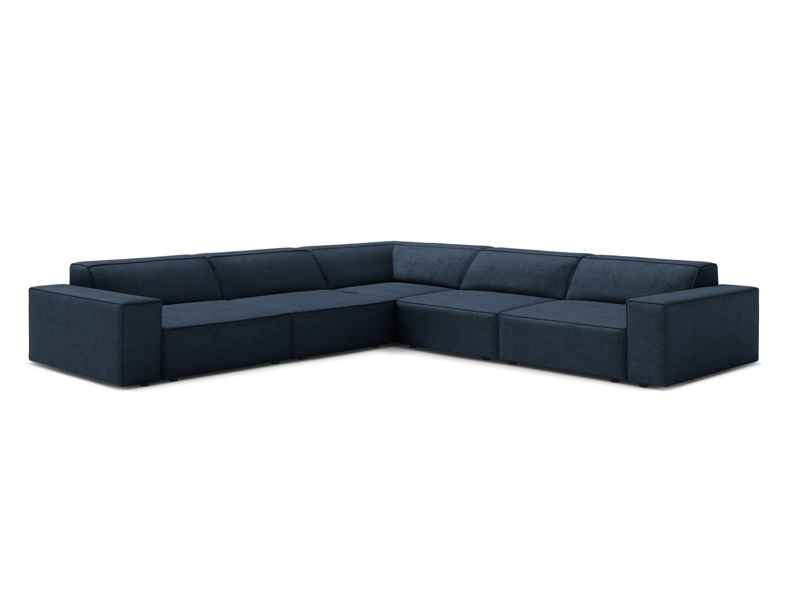 Boucle Symmetrical Corner Sofa, "Jodie", 6 Seats, 283x283x77