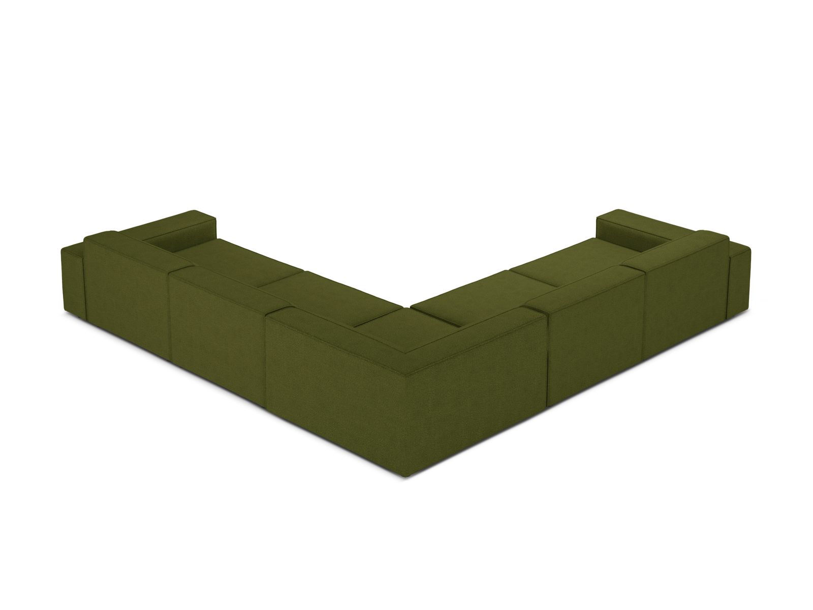 Boucle Symmetrical Corner Sofa, "Jodie", 6 Seats, 283x283x77