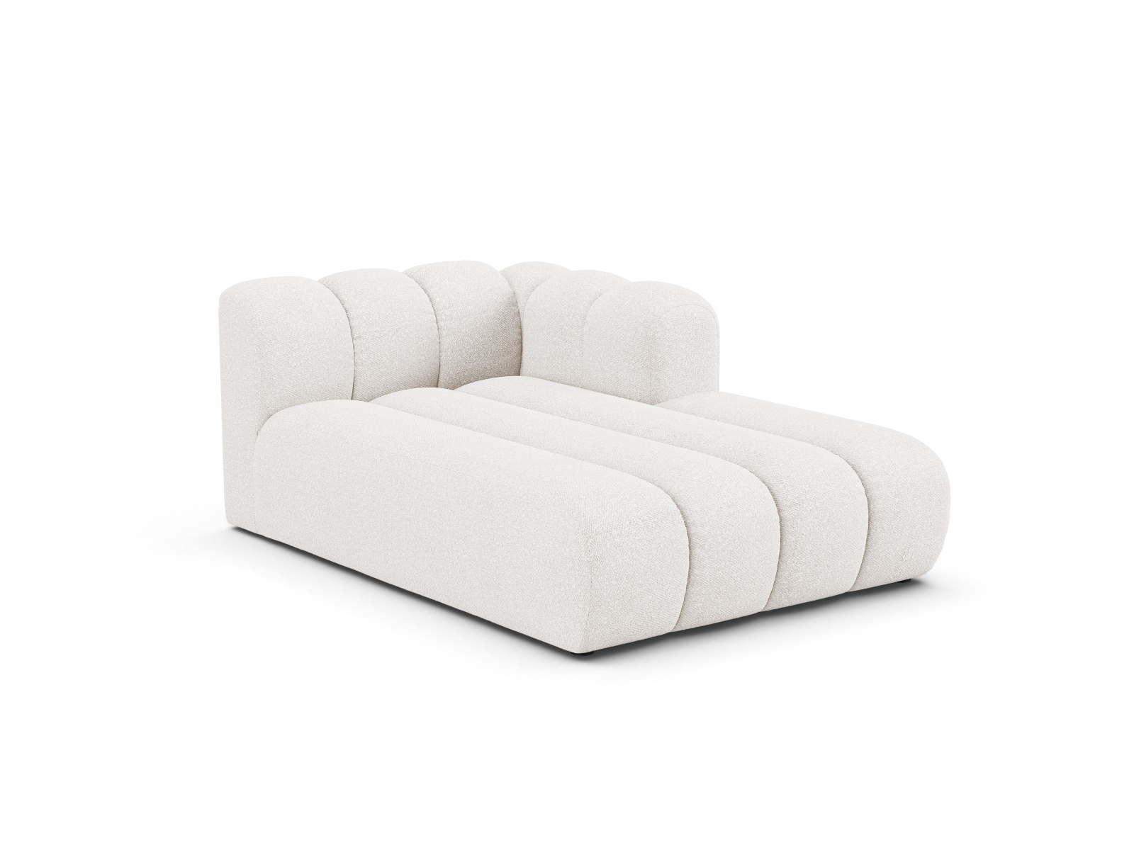 Boucle Chaise Longue Right, "Lupine", 2 Seats, 117x177x70