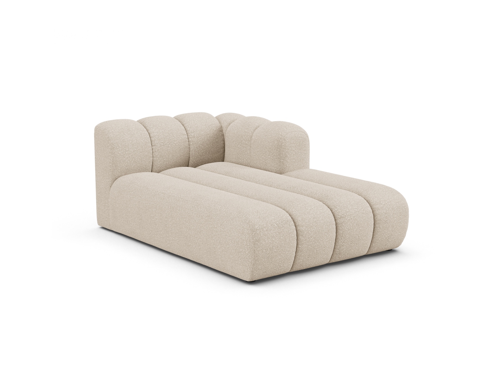 Boucle Chaise Longue Right, "Lupine", 2 Seats, 117x177x70