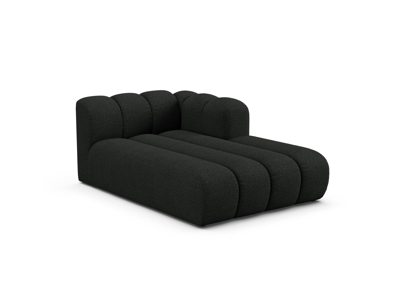 Boucle Chaise Longue Right, "Lupine", 2 Seats, 117x177x70