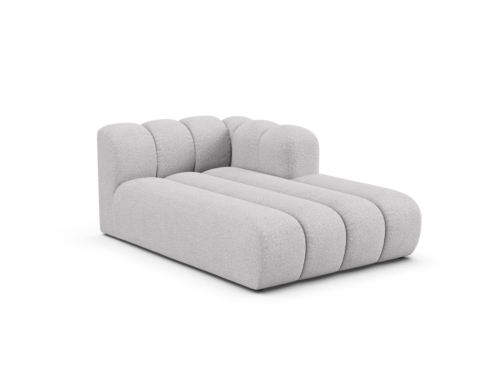 Boucle Chaise Longue Right, "Lupine", 2 Seats, 117x177x70