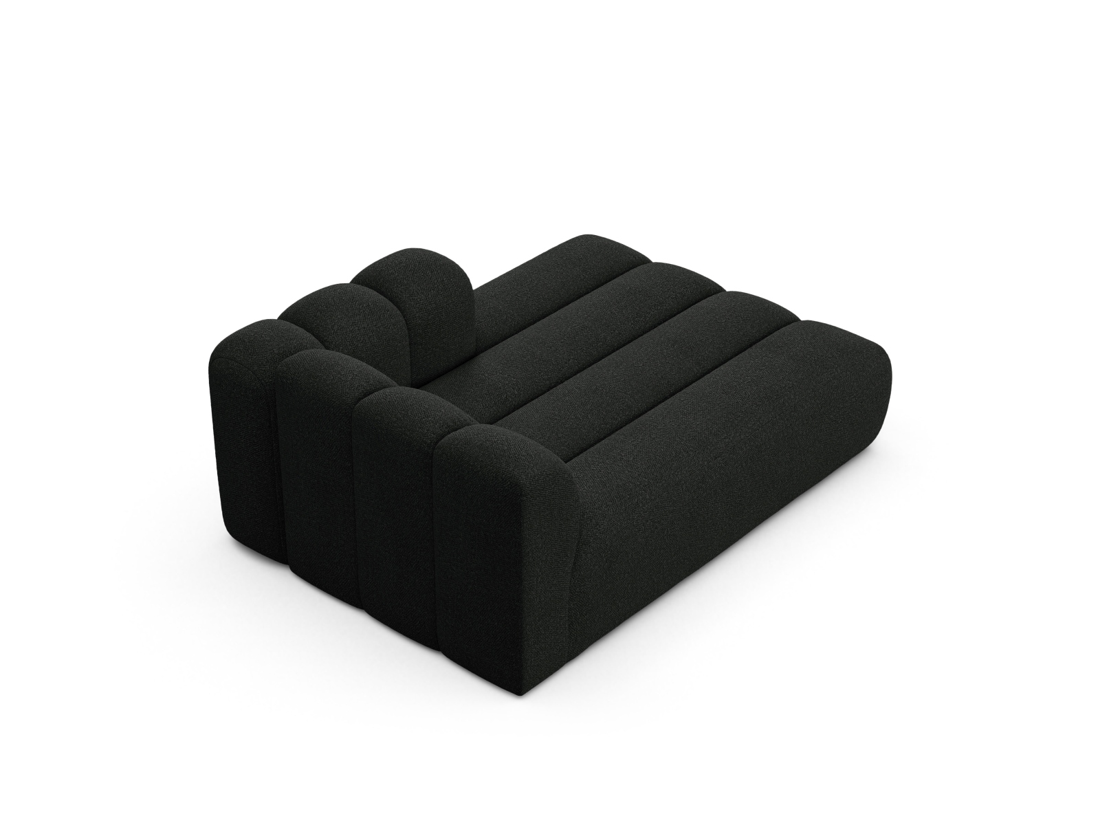 Boucle Chaise Longue Right, "Lupine", 2 Seats, 117x177x70