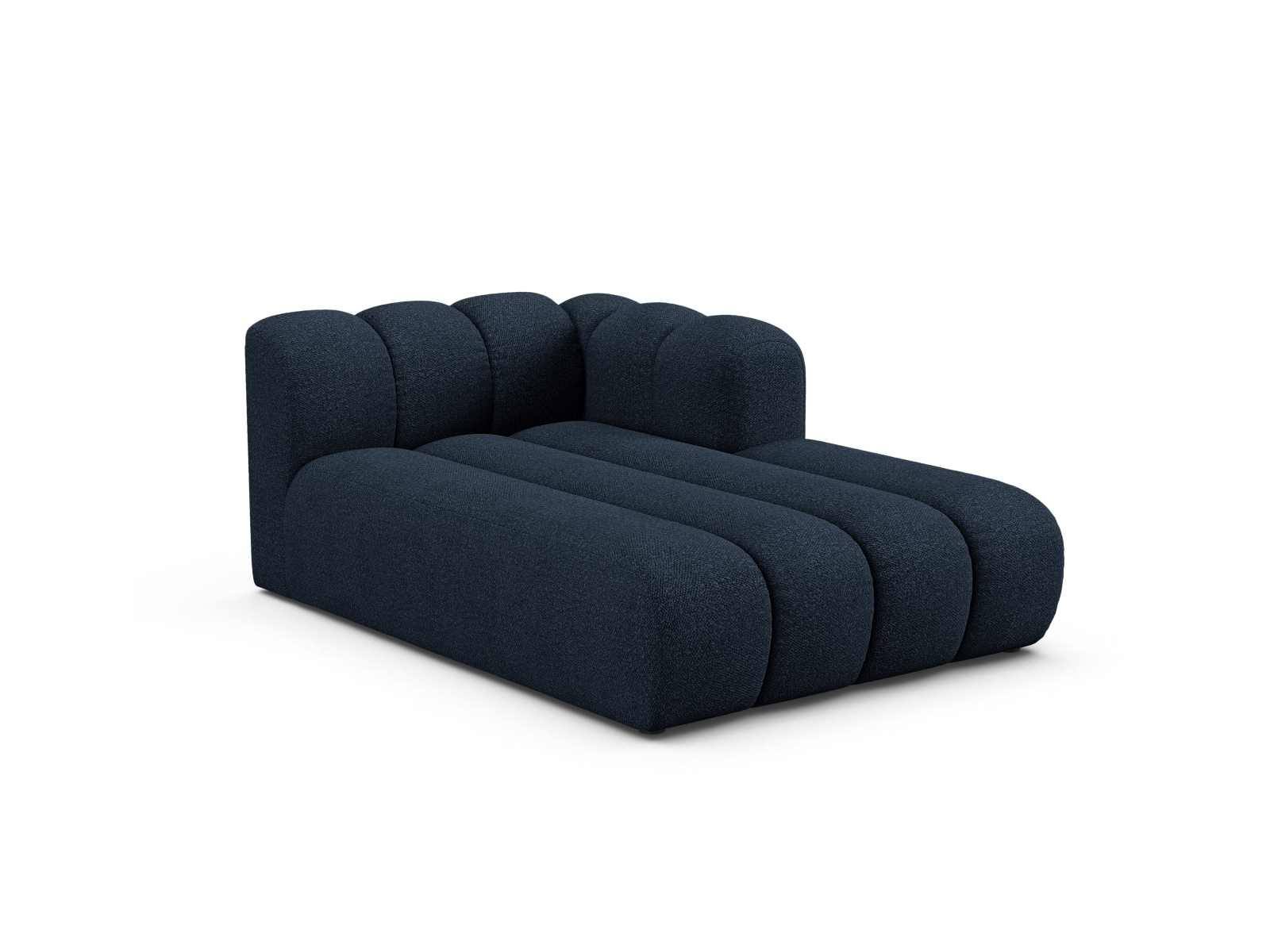 Boucle Chaise Longue Right, "Lupine", 2 Seats, 117x177x70
