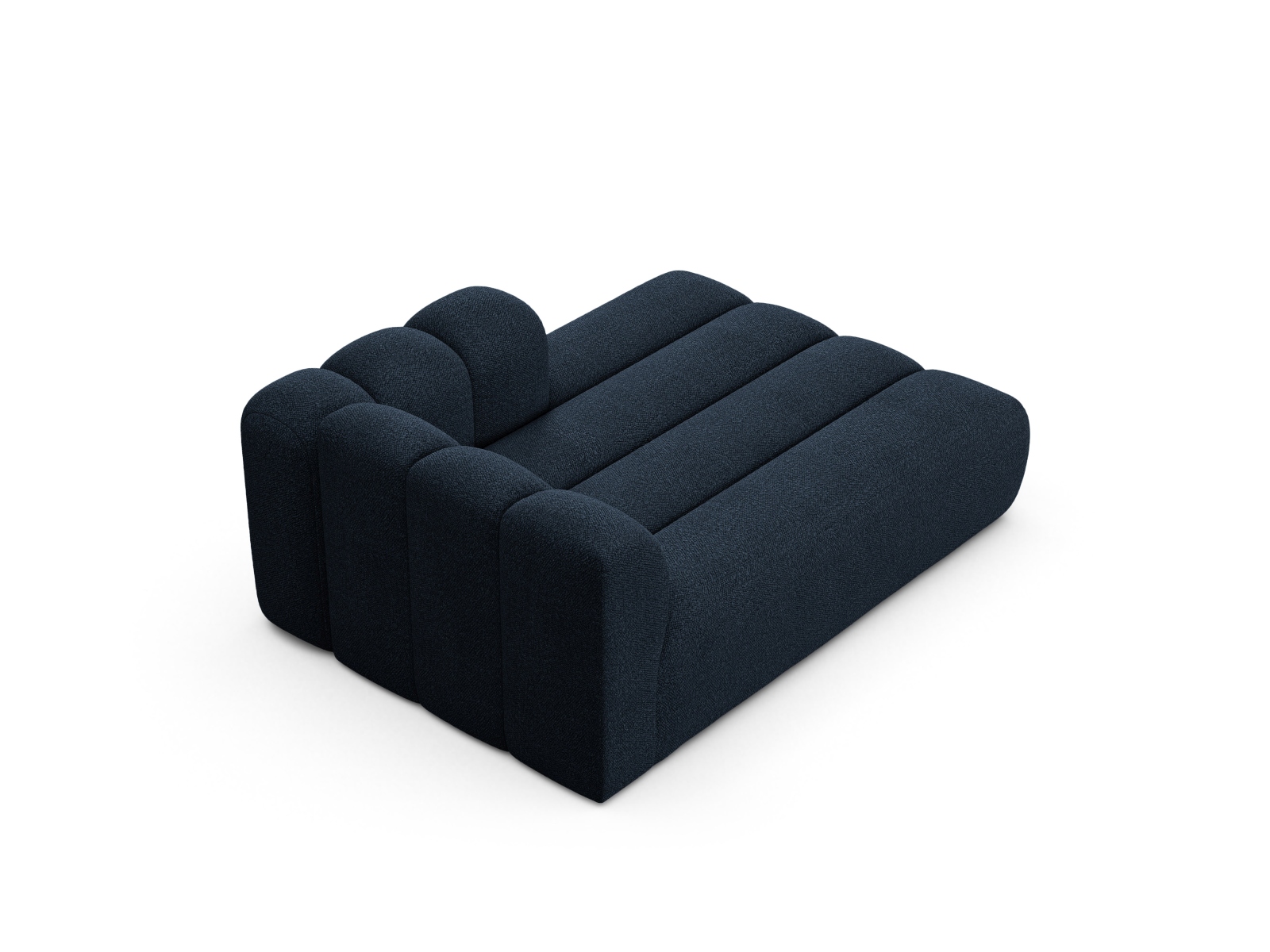 Boucle Chaise Longue Right, "Lupine", 2 Seats, 117x177x70