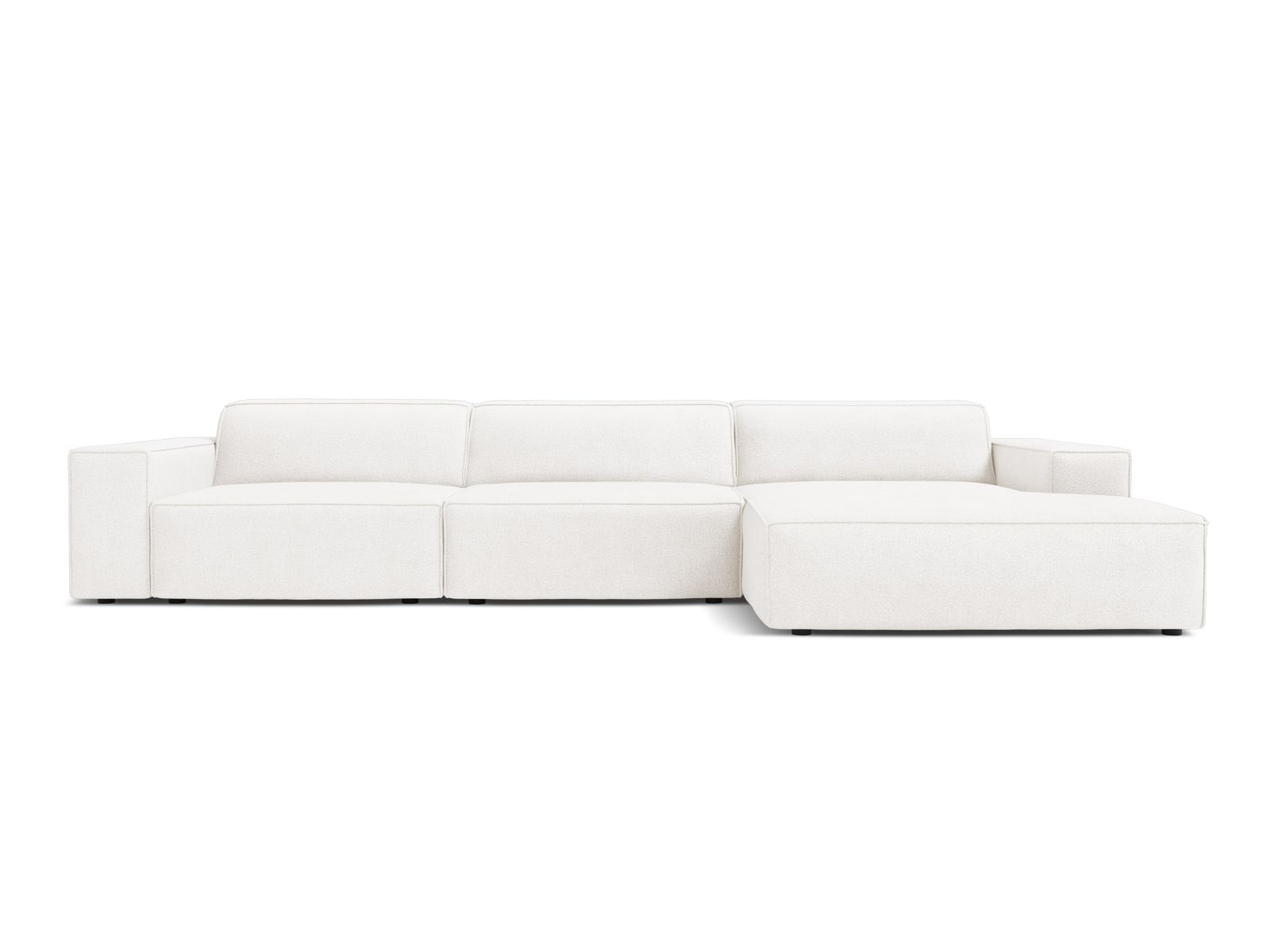 Boucle Modular Right Corner Sofa, "Jodie", 4 Seats, 284x162x77