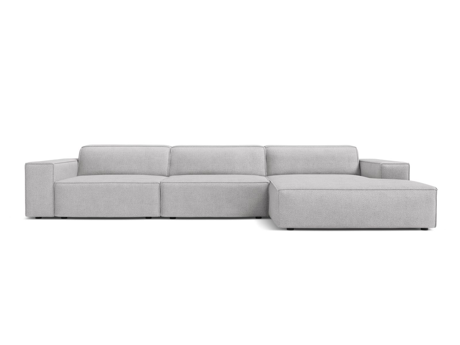 Boucle Modular Right Corner Sofa, "Jodie", 4 Seats, 284x162x77