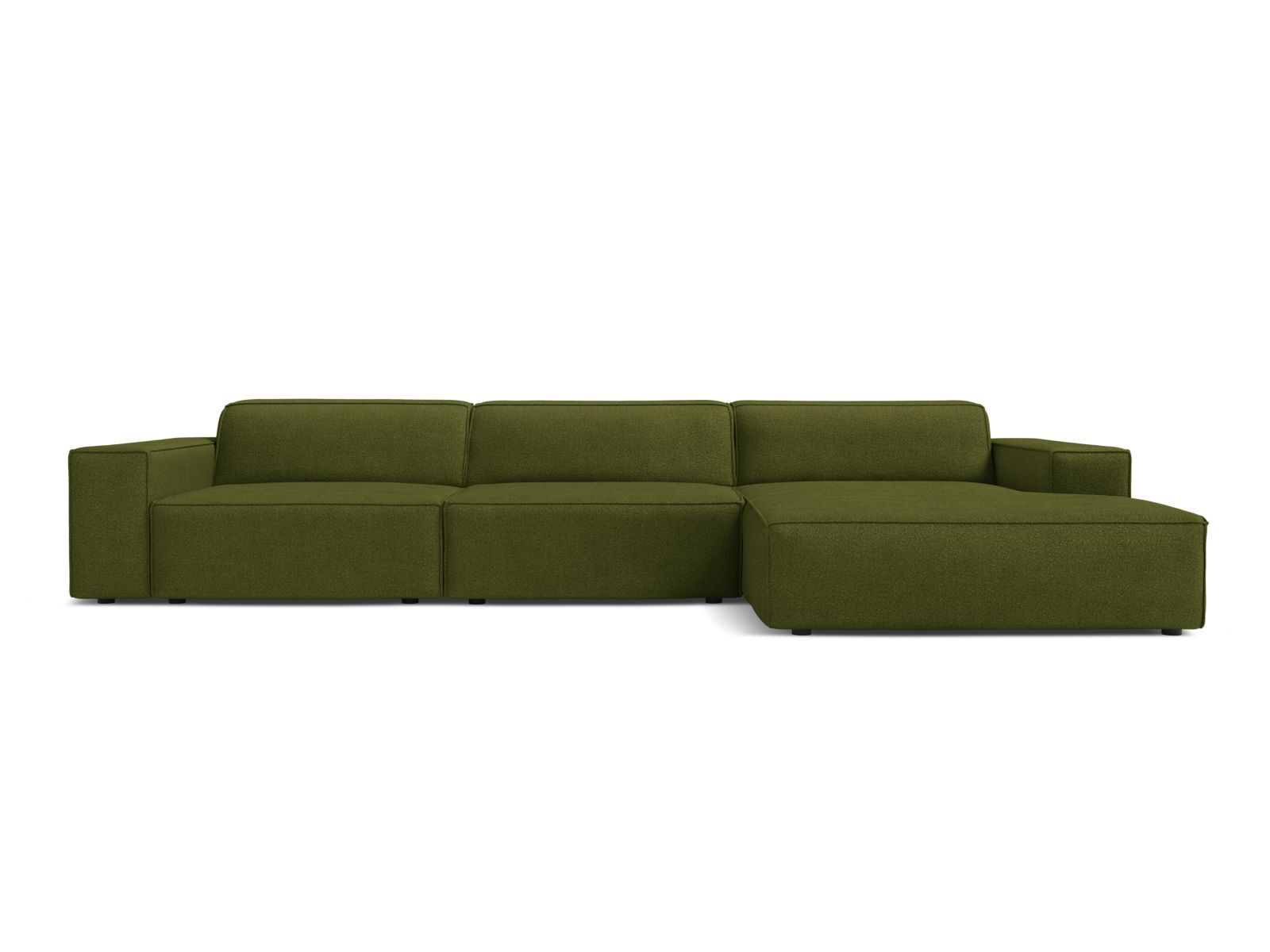 Boucle Modular Right Corner Sofa, "Jodie", 4 Seats, 284x162x77