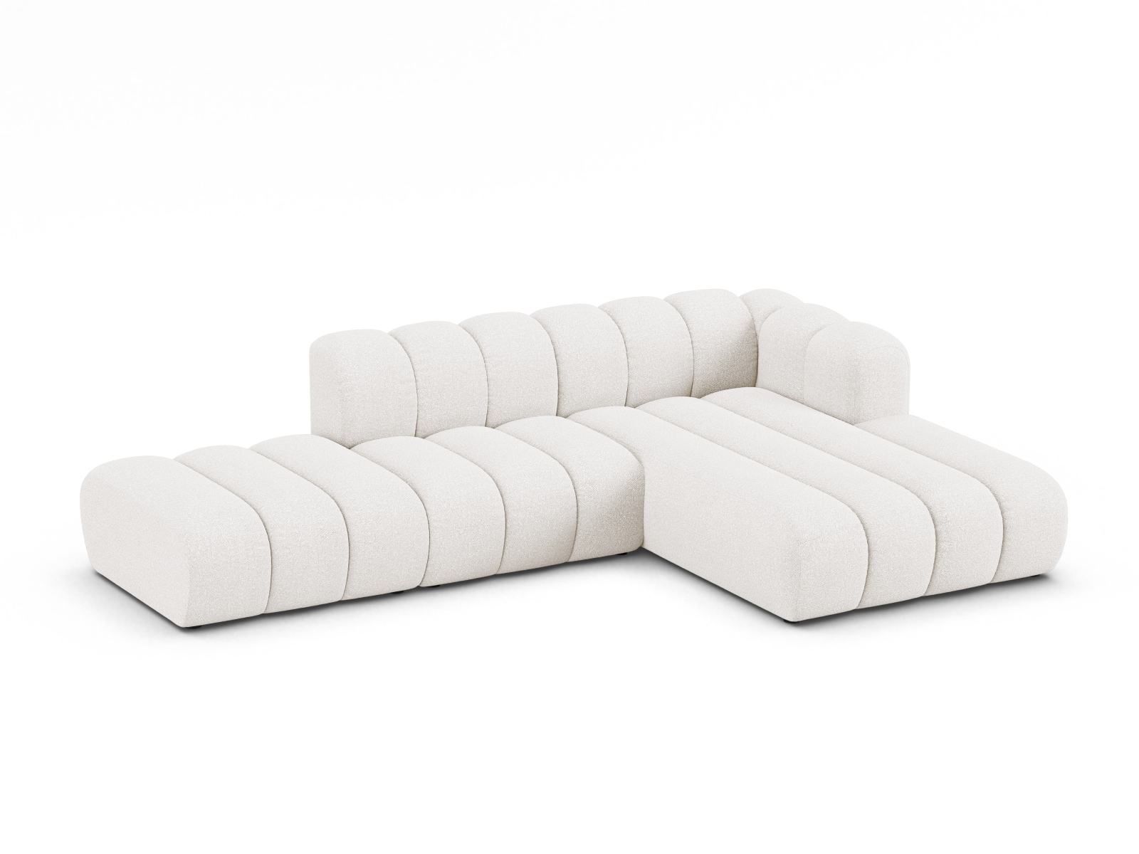 Modular Right Open Corner Sofa, "Lupine", 5 Seats, 299x177x70