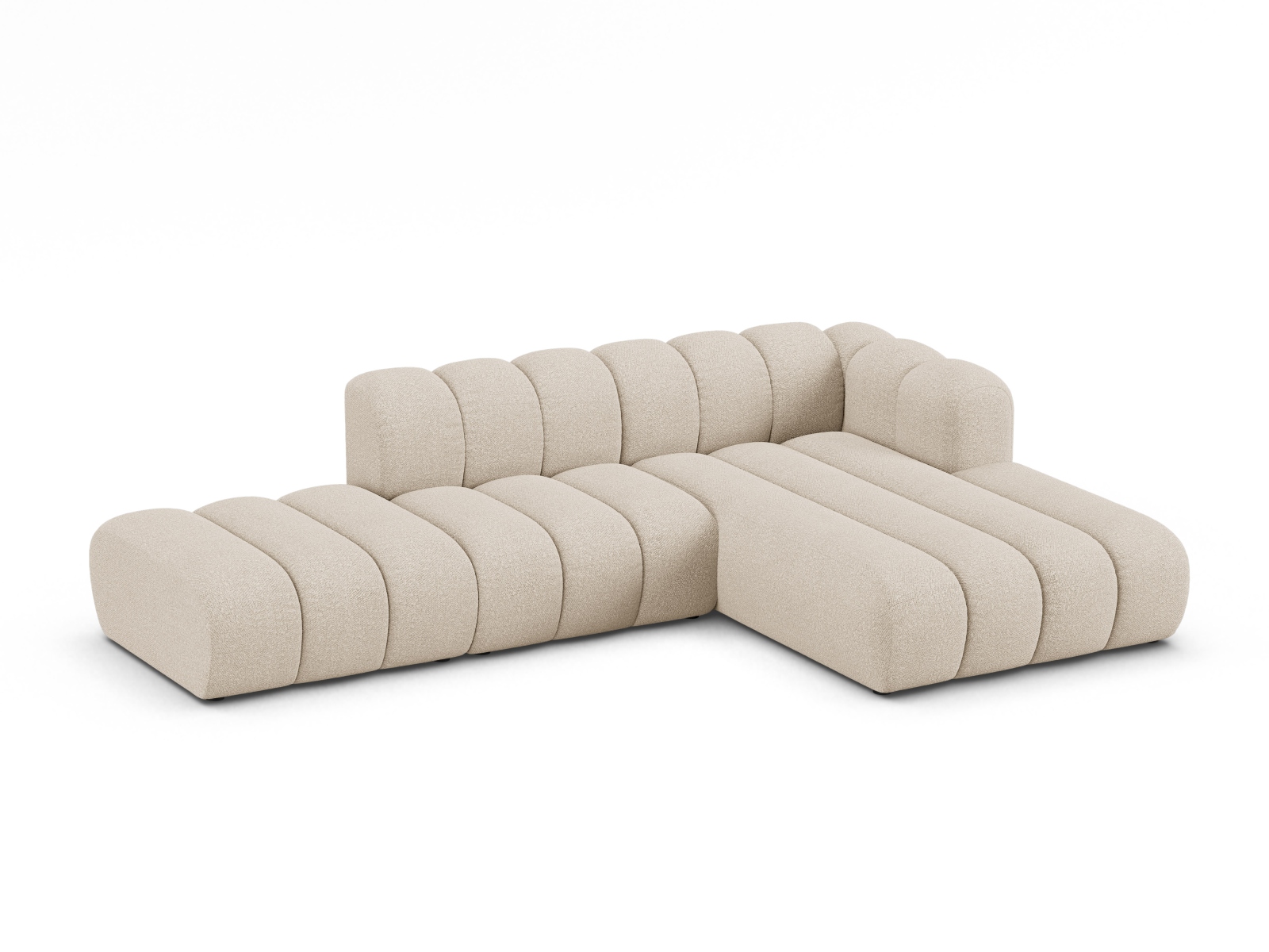 Modular Right Open Corner Sofa, "Lupine", 5 Seats, 299x177x70