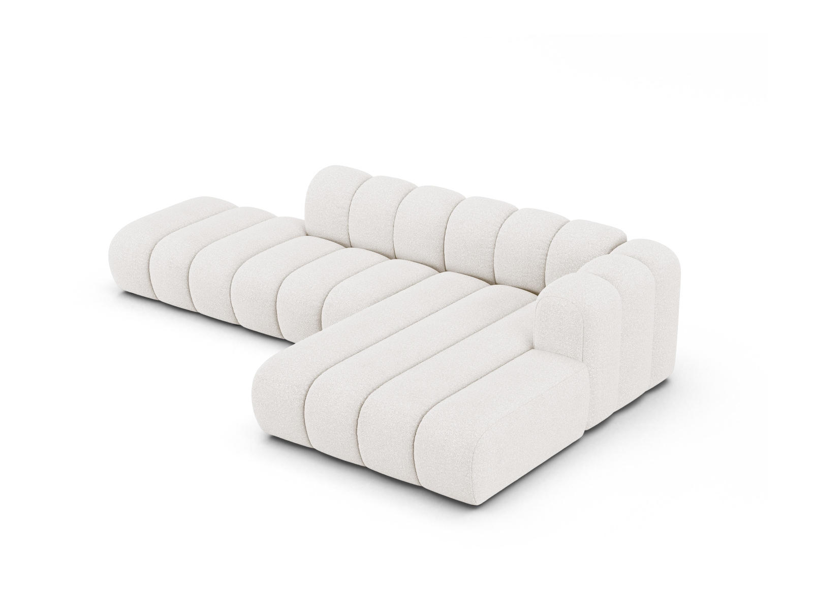 Modular Right Open Corner Sofa, "Lupine", 5 Seats, 299x177x70