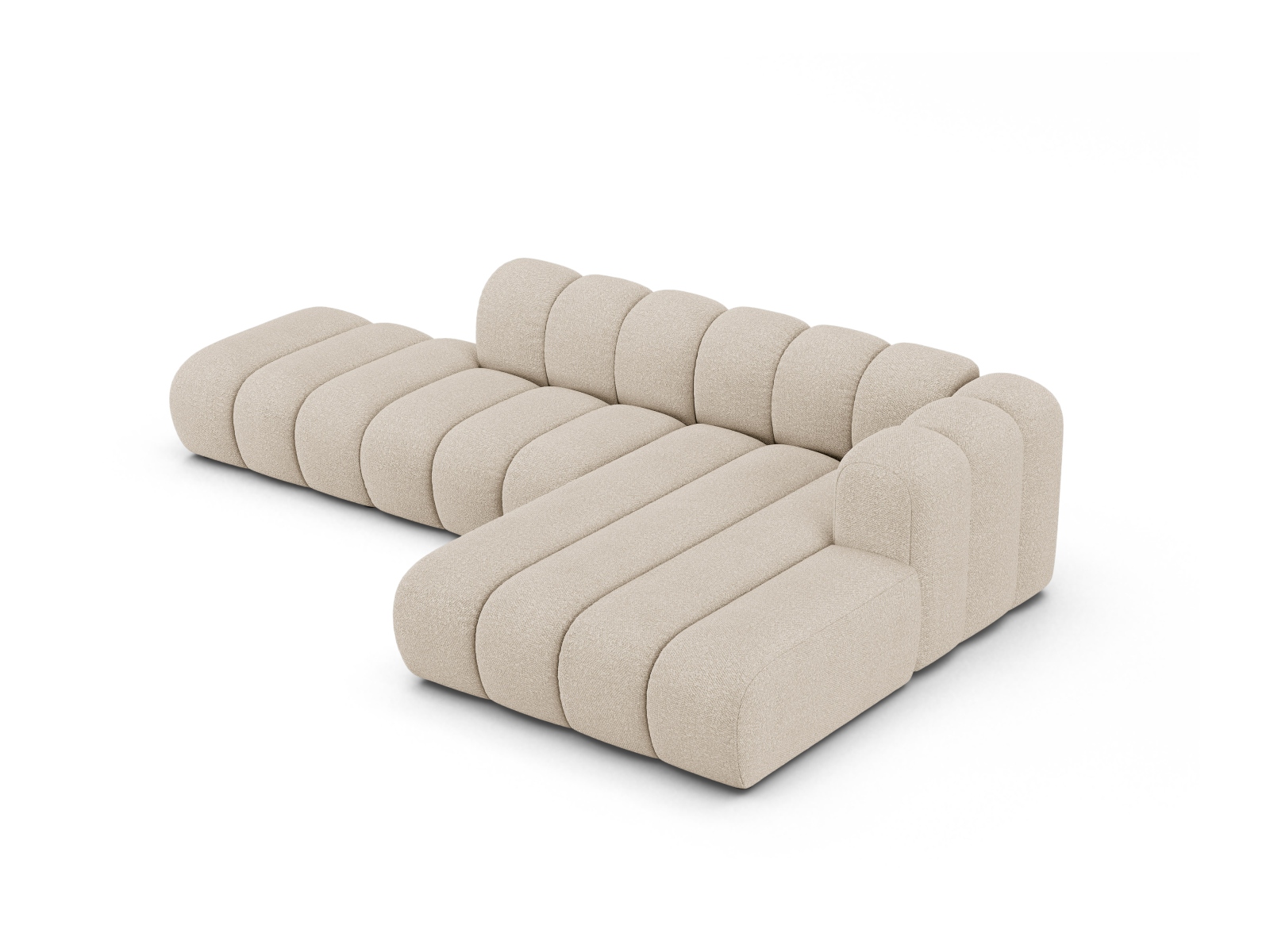 Modular Right Open Corner Sofa, "Lupine", 5 Seats, 299x177x70