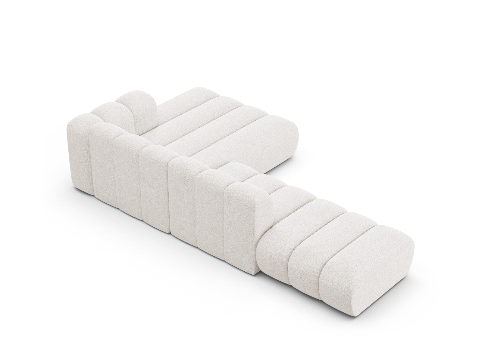 Modular Right Open Corner Sofa, "Lupine", 5 Seats, 299x177x70