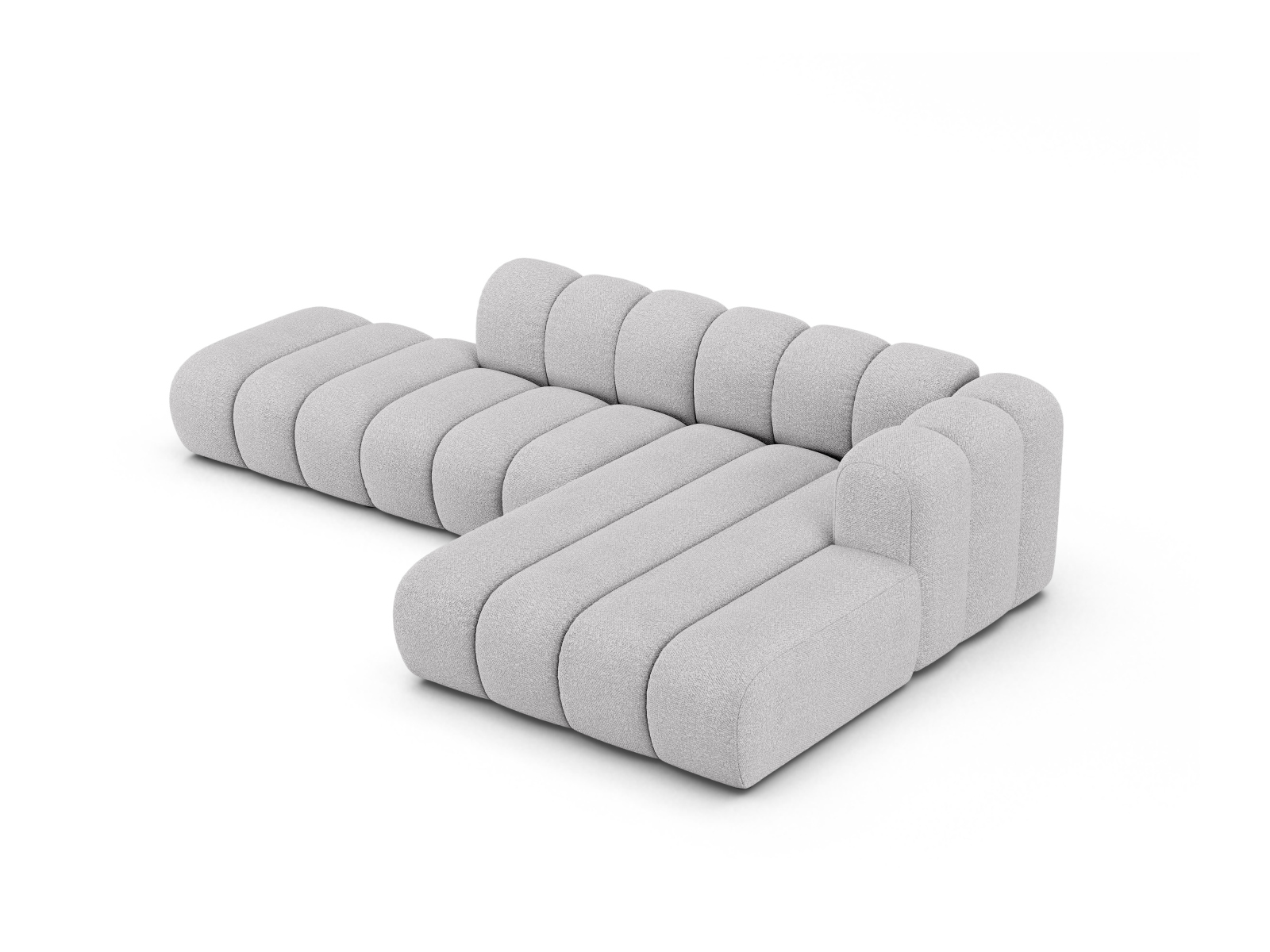 Modular Right Open Corner Sofa, "Lupine", 5 Seats, 299x177x70