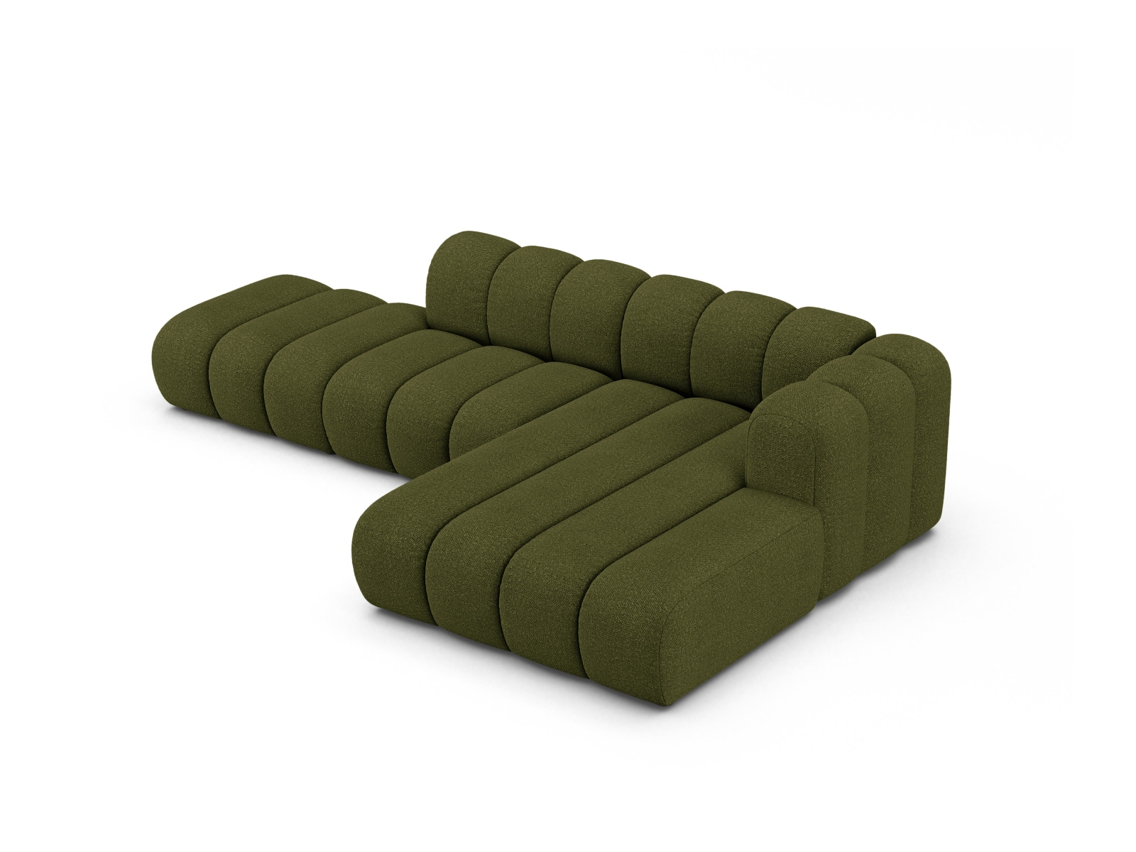 Modular Right Open Corner Sofa, "Lupine", 5 Seats, 299x177x70