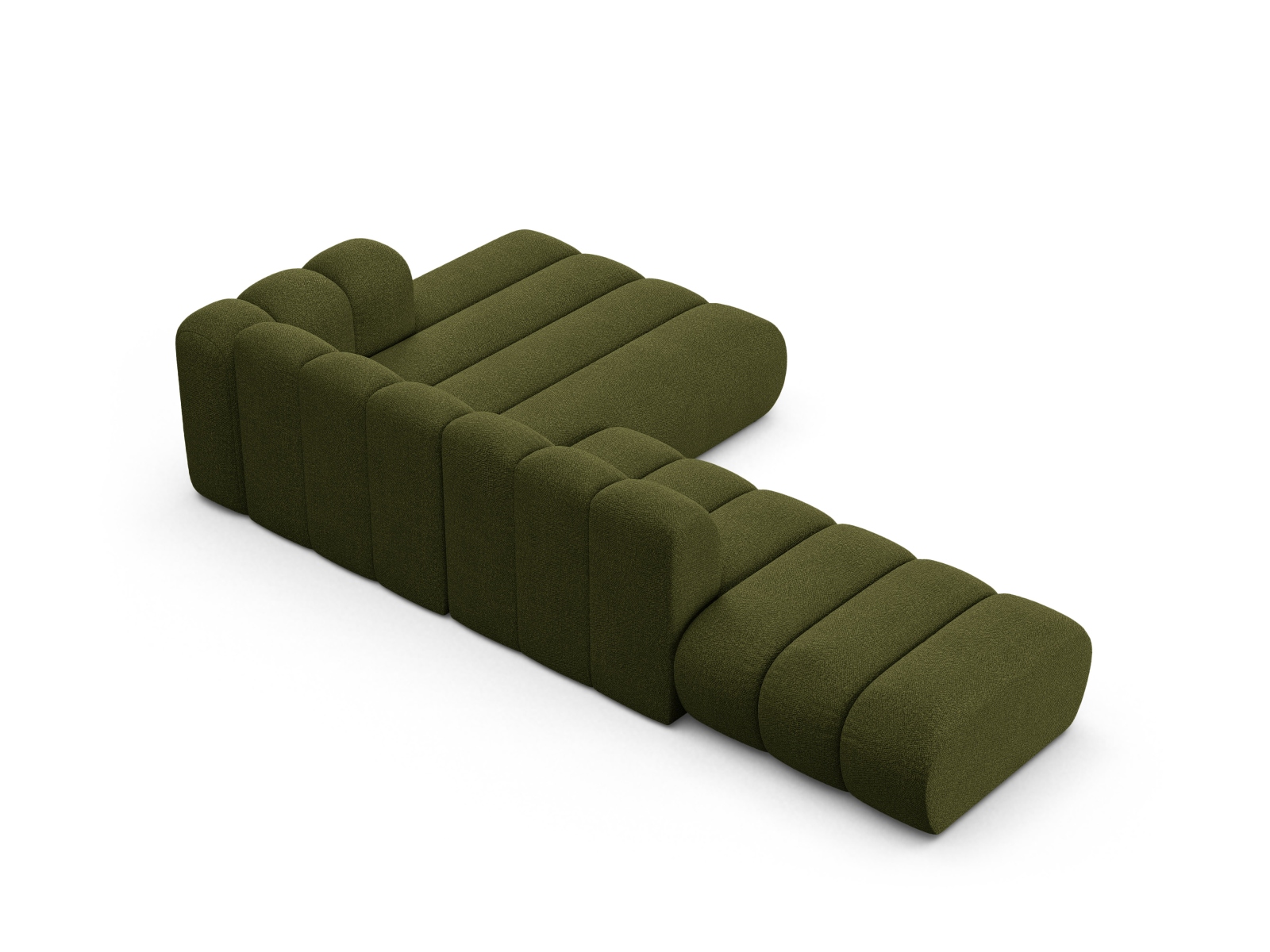 Modular Right Open Corner Sofa, "Lupine", 5 Seats, 299x177x70