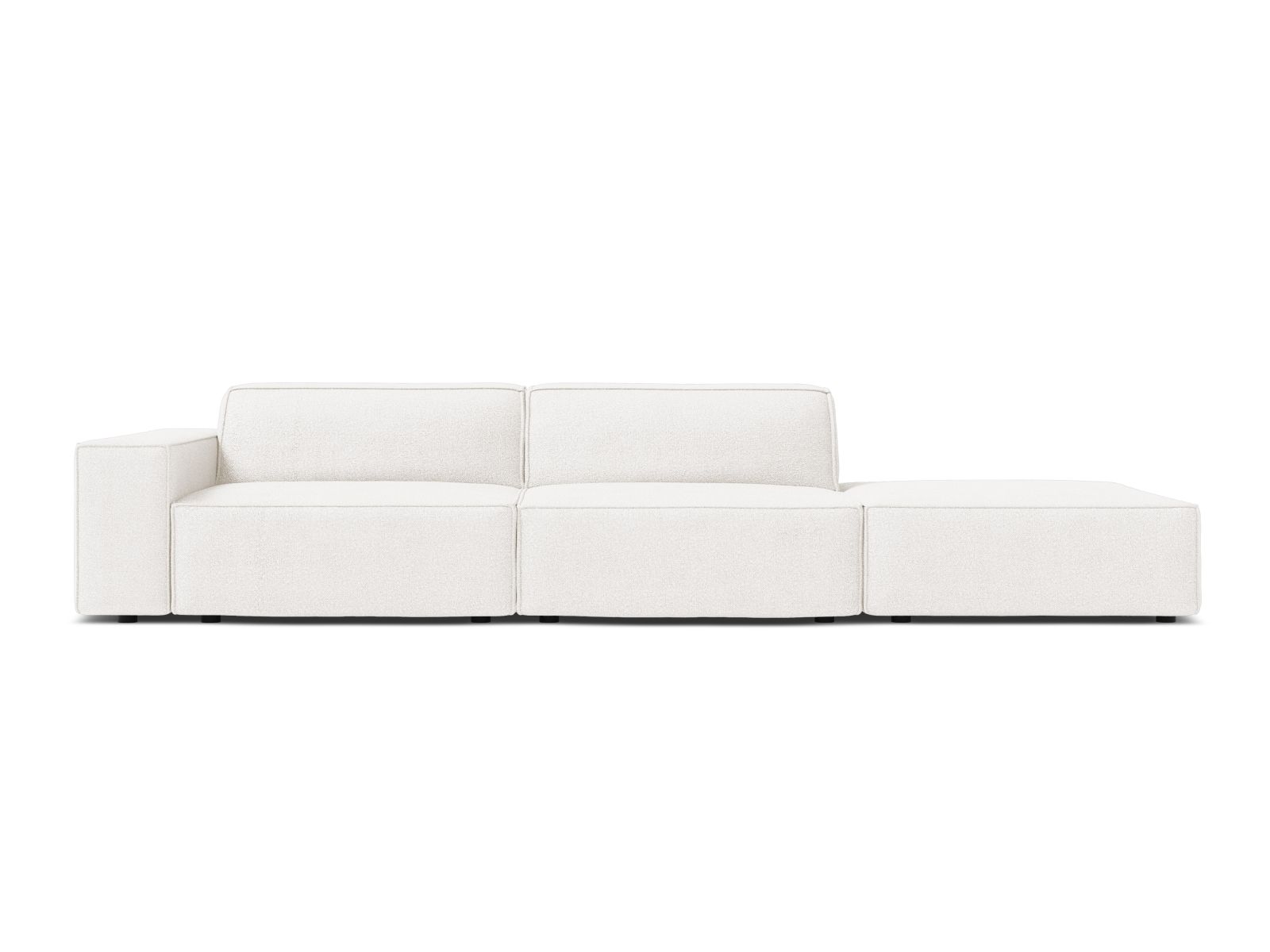 Boucle Modular Right Open Sofa, "Jodie", 3 Seats, 262x99x77