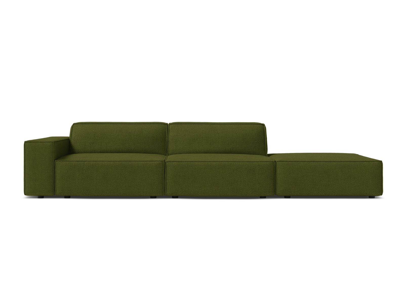 Boucle Modular Right Open Sofa, "Jodie", 3 Seats, 262x99x77