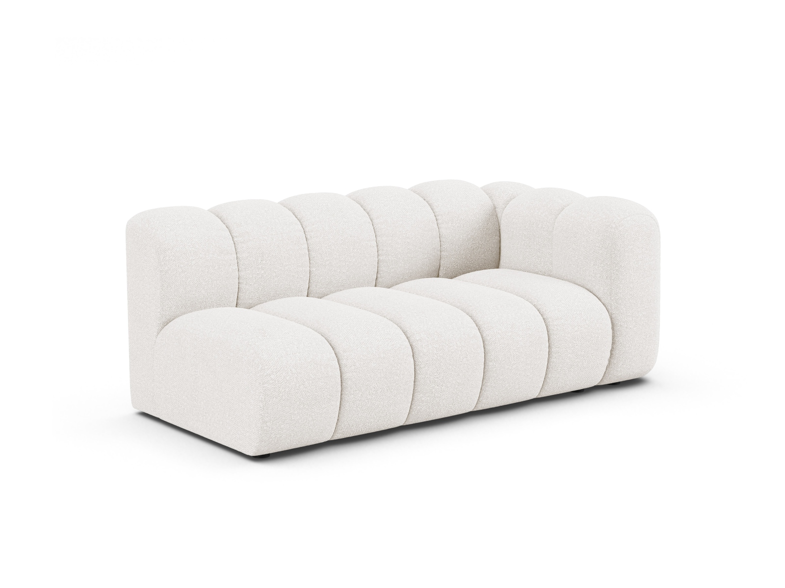 Boucle Right Modular Sofa, "Lupine", 3 Seats, 175x95x70