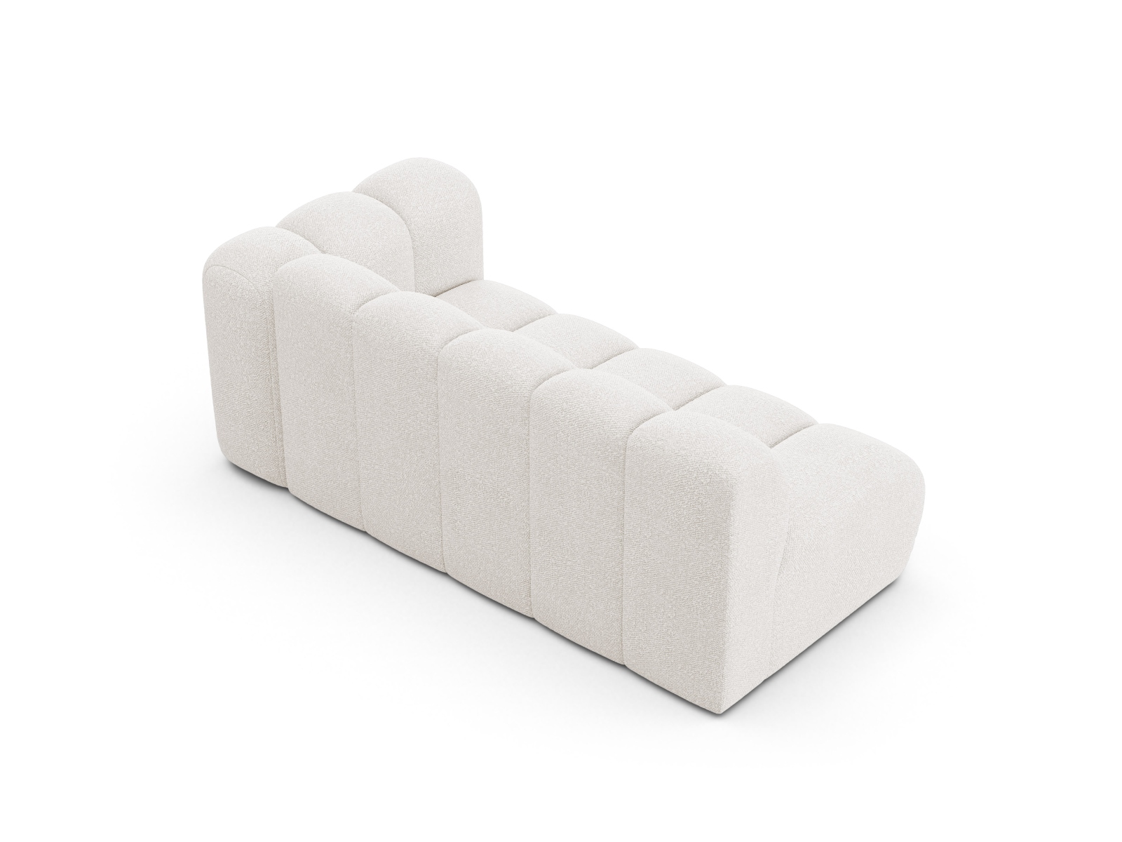 Boucle Right Modular Sofa, "Lupine", 3 Seats, 175x95x70