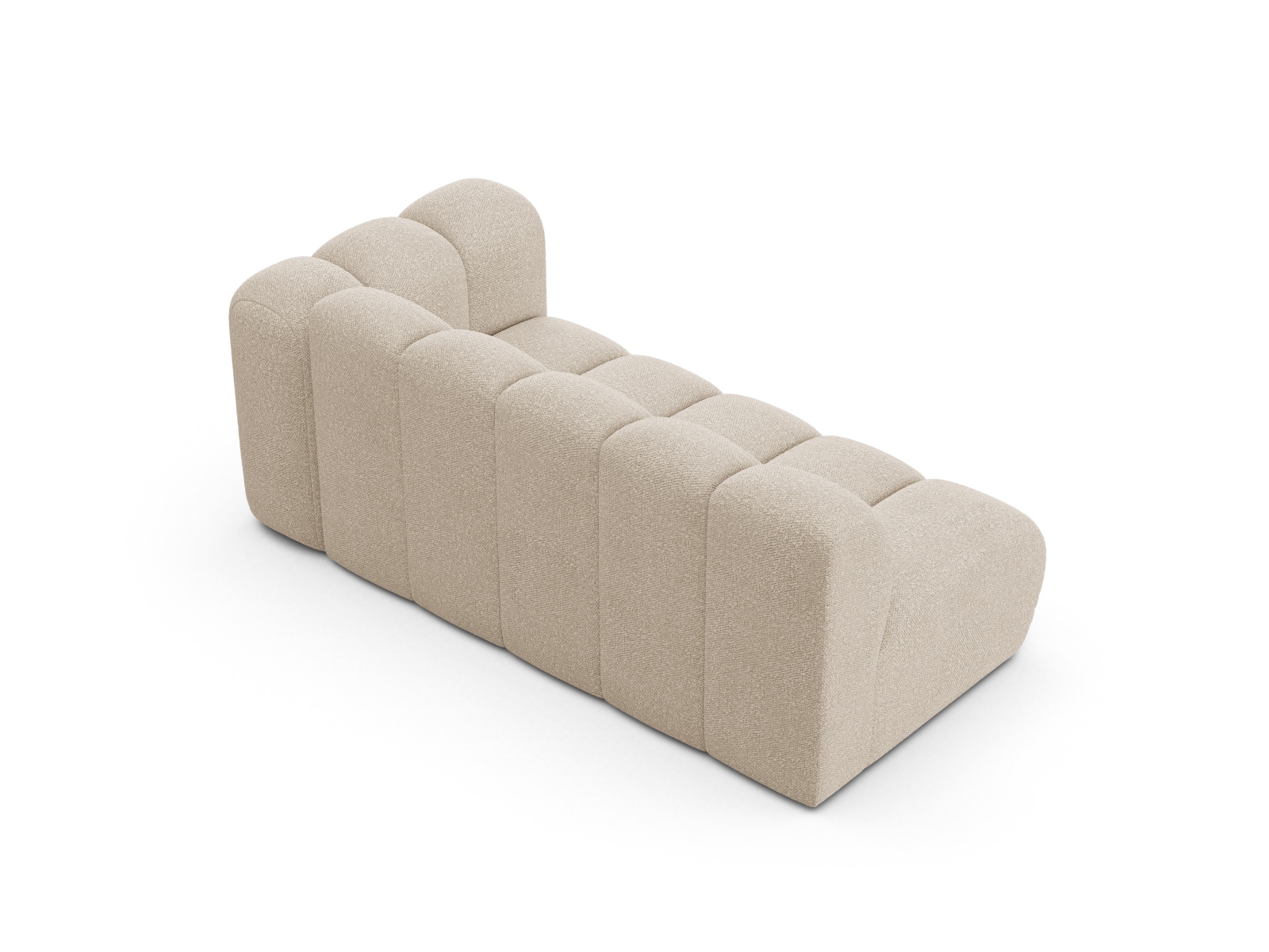 Boucle Right Modular Sofa, "Lupine", 3 Seats, 175x95x70
