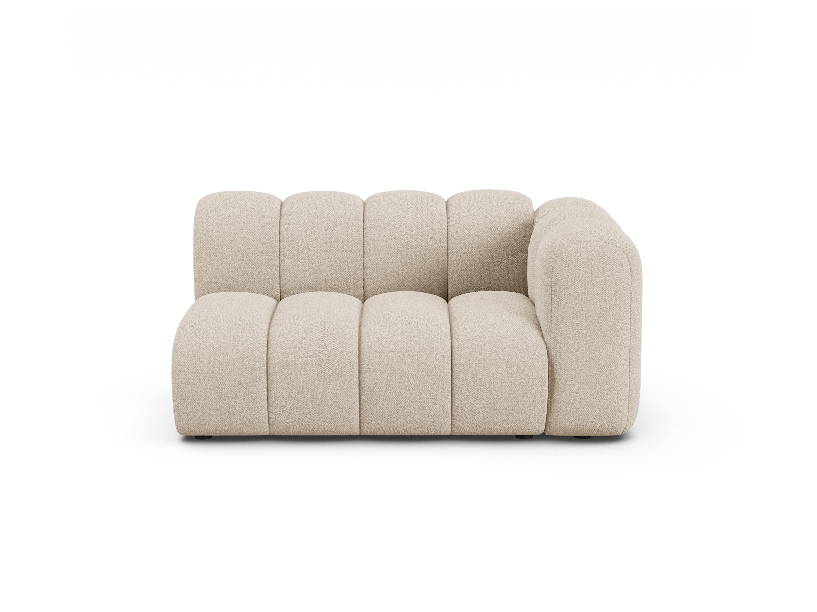 Boucle Right Modular Sofa, "Lupine", 2 Seats, 145x95x70