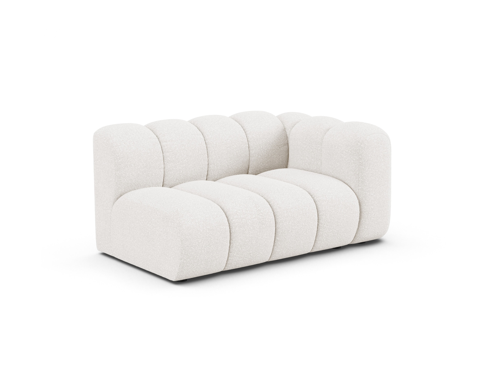 Boucle Right Modular Sofa, "Lupine", 2 Seats, 145x95x70