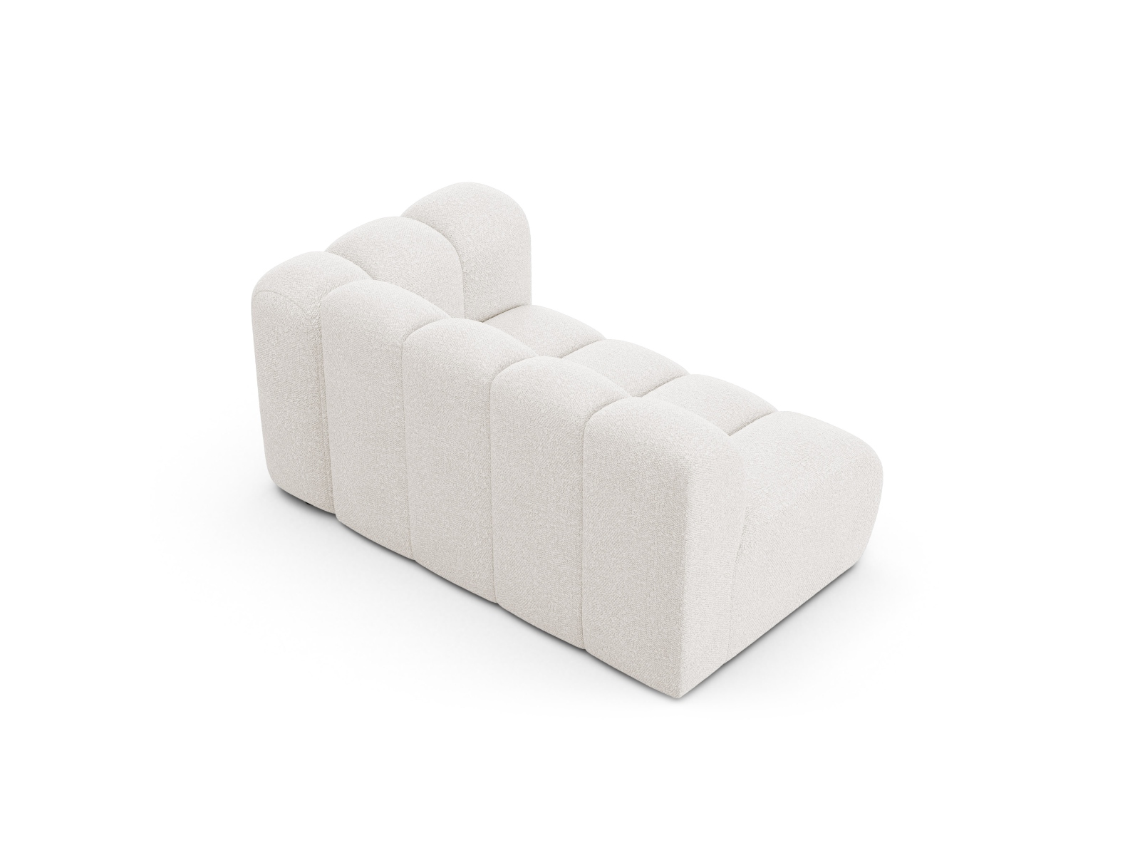 Boucle Right Modular Sofa, "Lupine", 2 Seats, 145x95x70