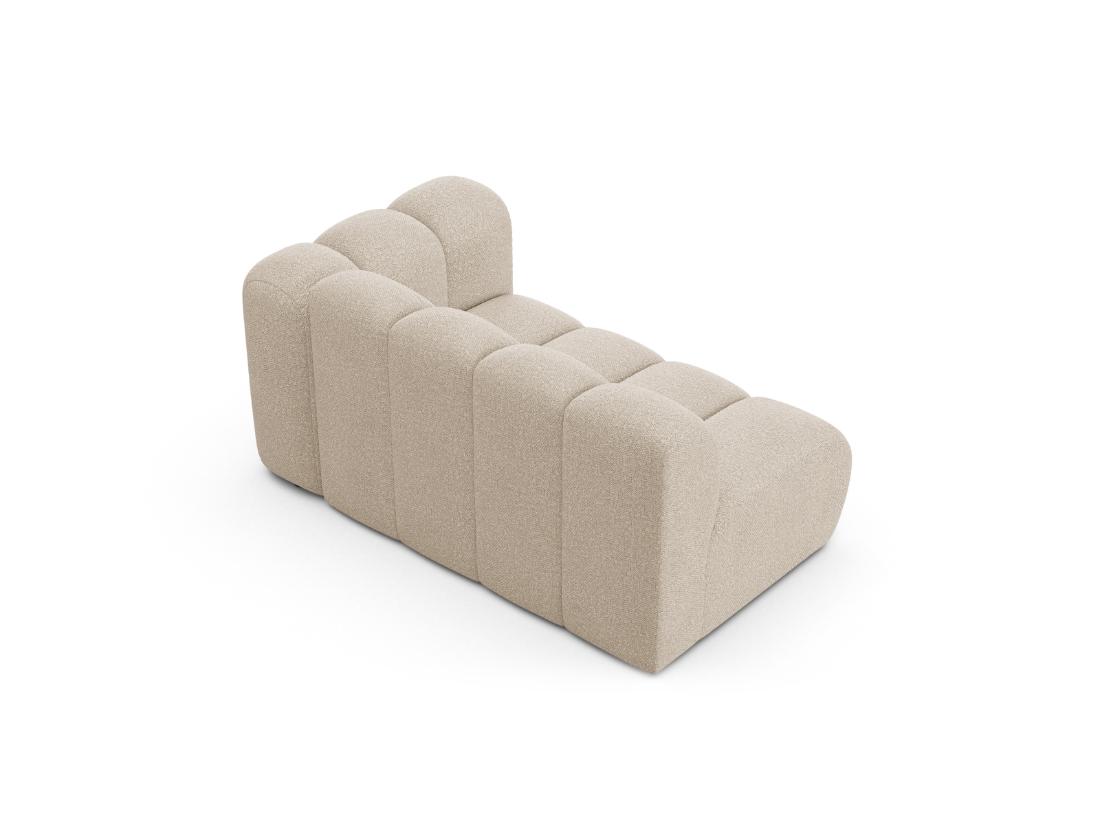 Boucle Right Modular Sofa, "Lupine", 2 Seats, 145x95x70