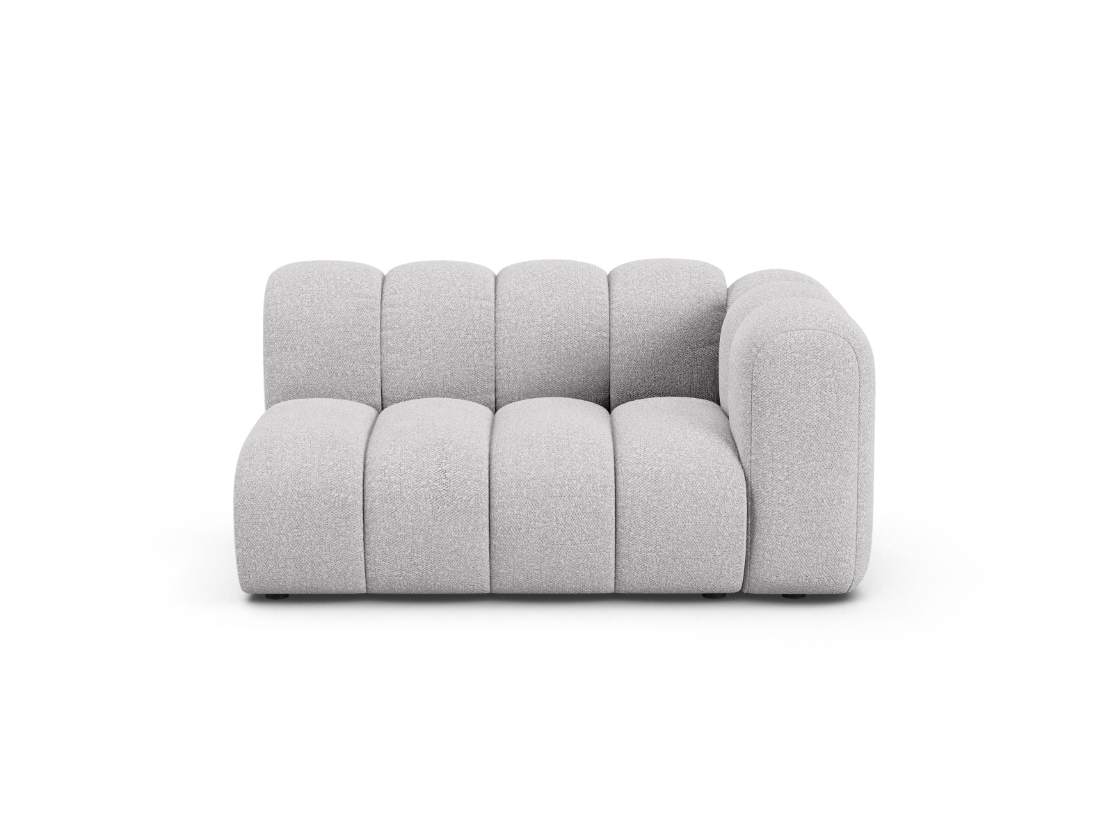 Boucle Right Modular Sofa, "Lupine", 2 Seats, 145x95x70