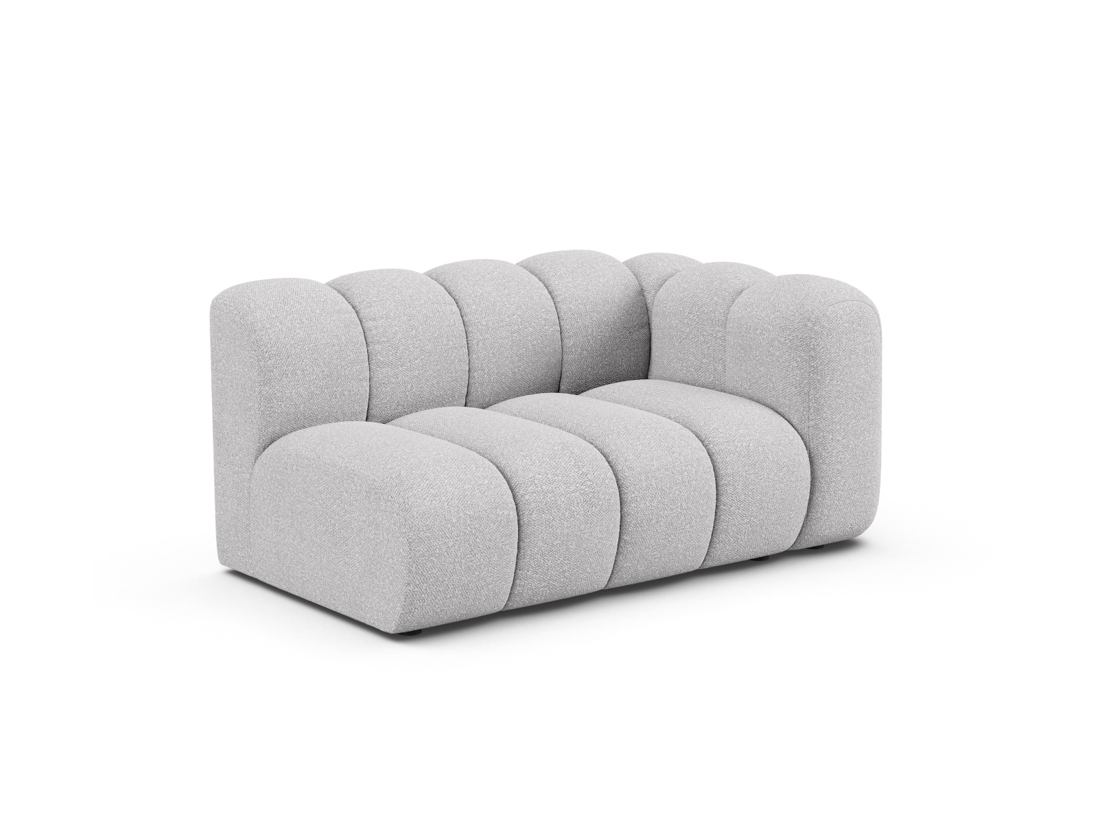 Boucle Right Modular Sofa, "Lupine", 2 Seats, 145x95x70