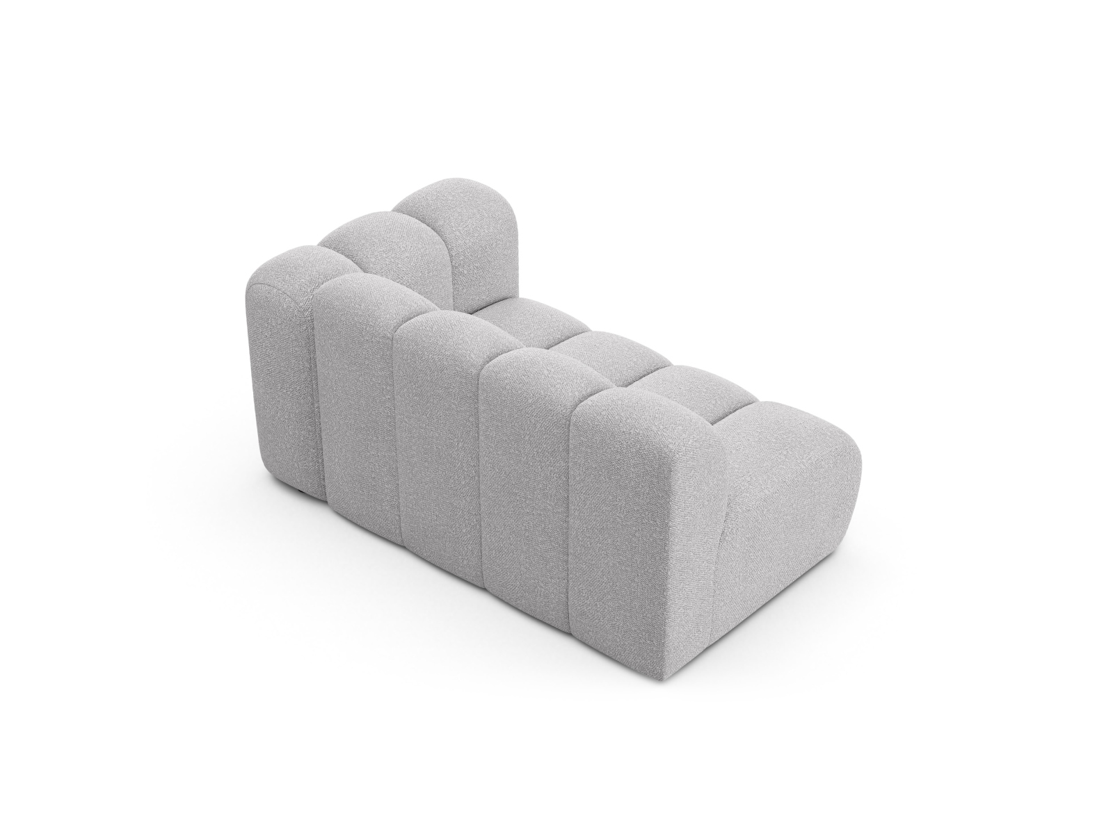 Boucle Right Modular Sofa, "Lupine", 2 Seats, 145x95x70
