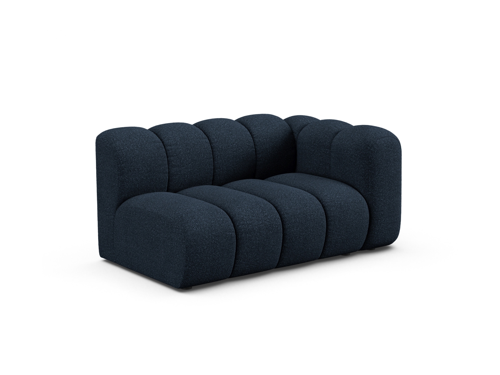 Boucle Right Modular Sofa, "Lupine", 2 Seats, 145x95x70