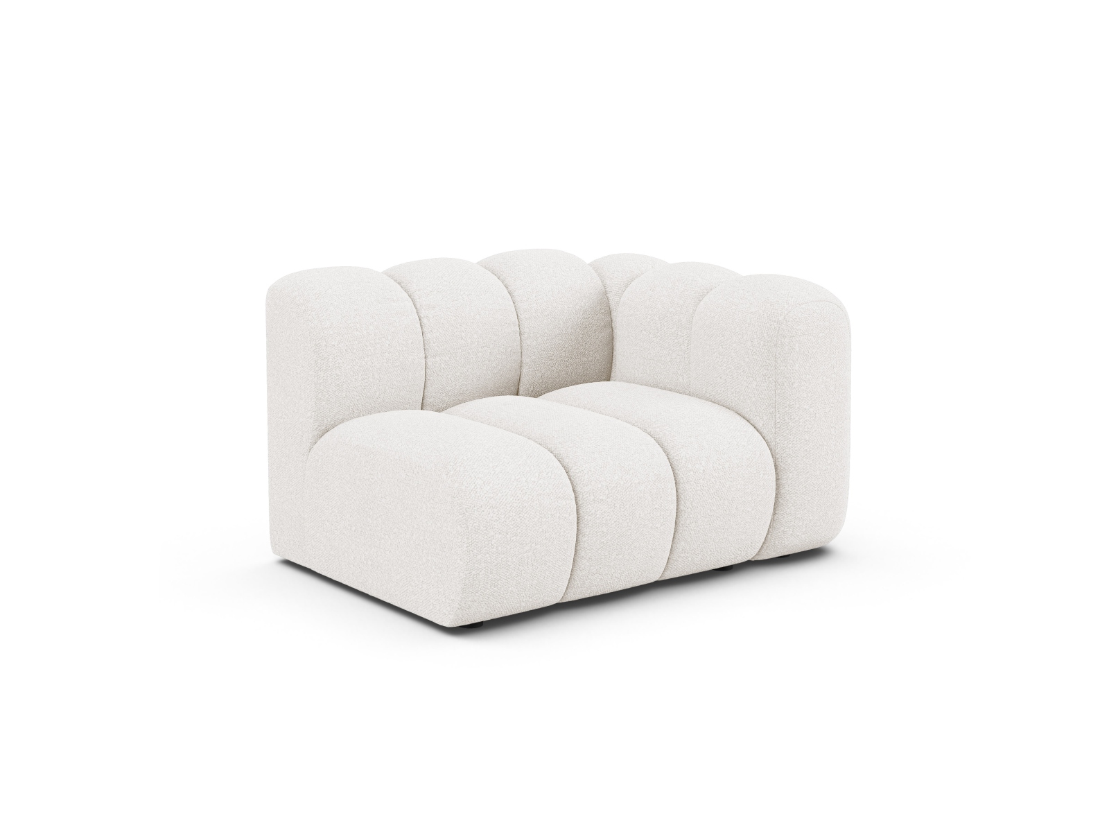 Boucle Modul Right, "Lupine", 1 Seat, 115x95x70