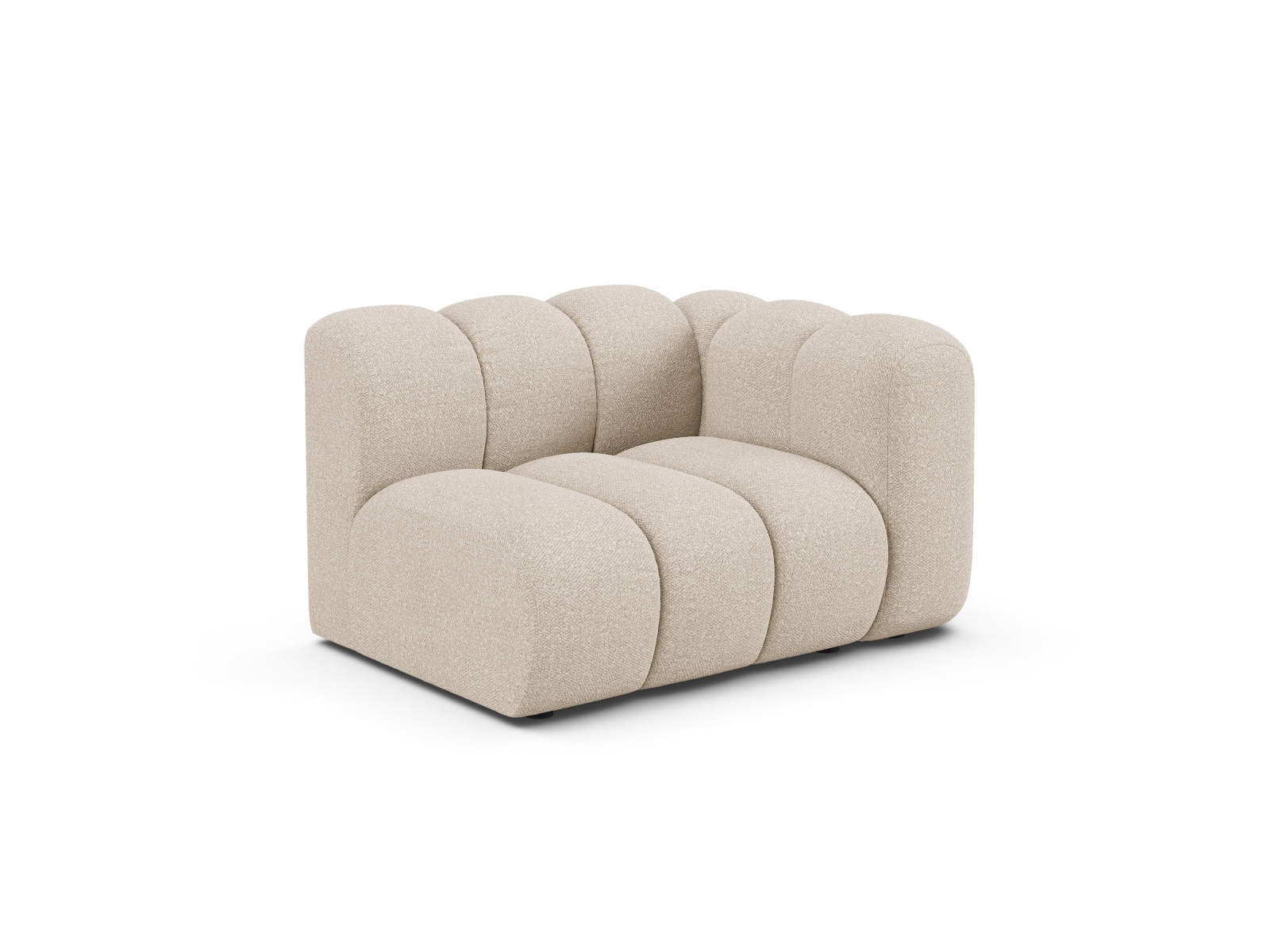 Boucle Modul Right, "Lupine", 1 Seat, 115x95x70