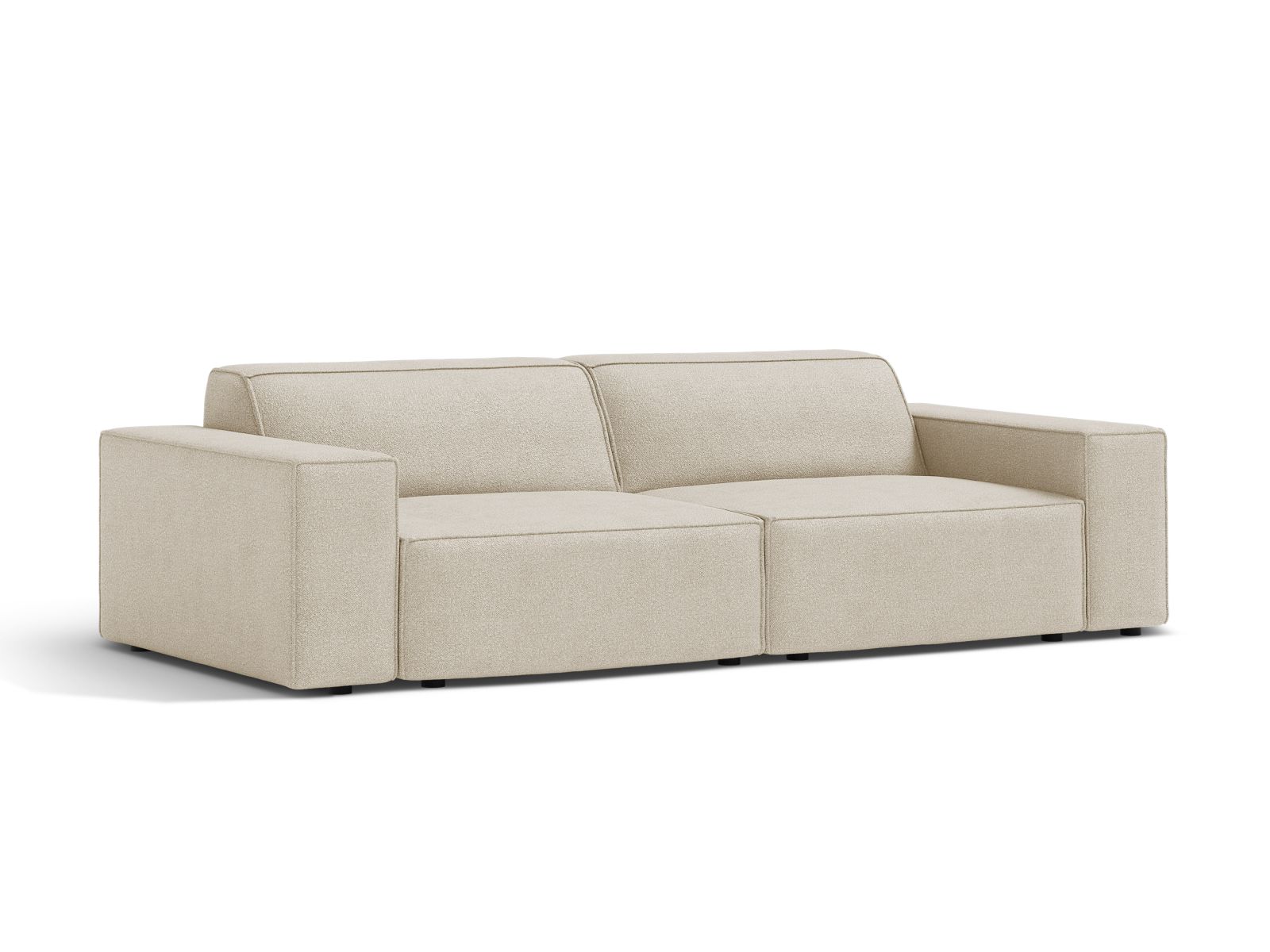 Boucle Modular Sofa, "Jodie", 3 Seats, 204x99x77