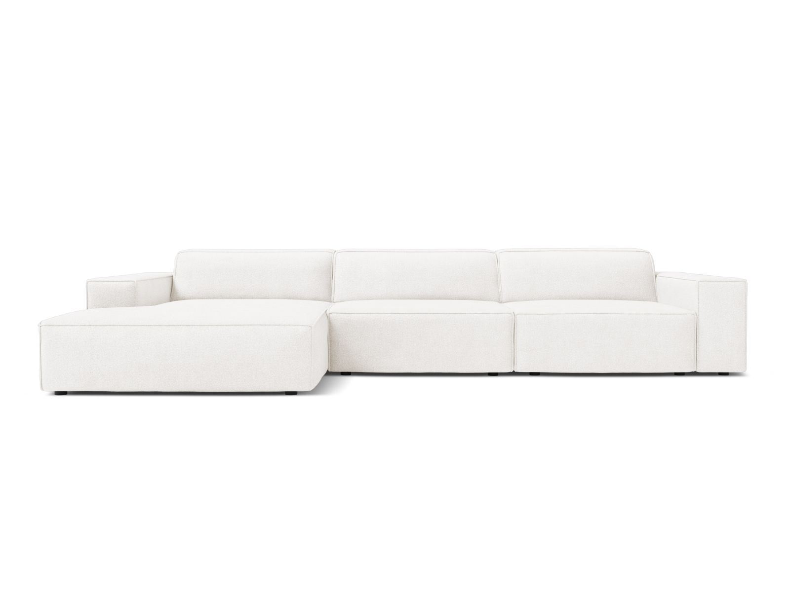 Boucle Modular Left Corner Sofa, "Jodie", 4 Seats, 284x162x77