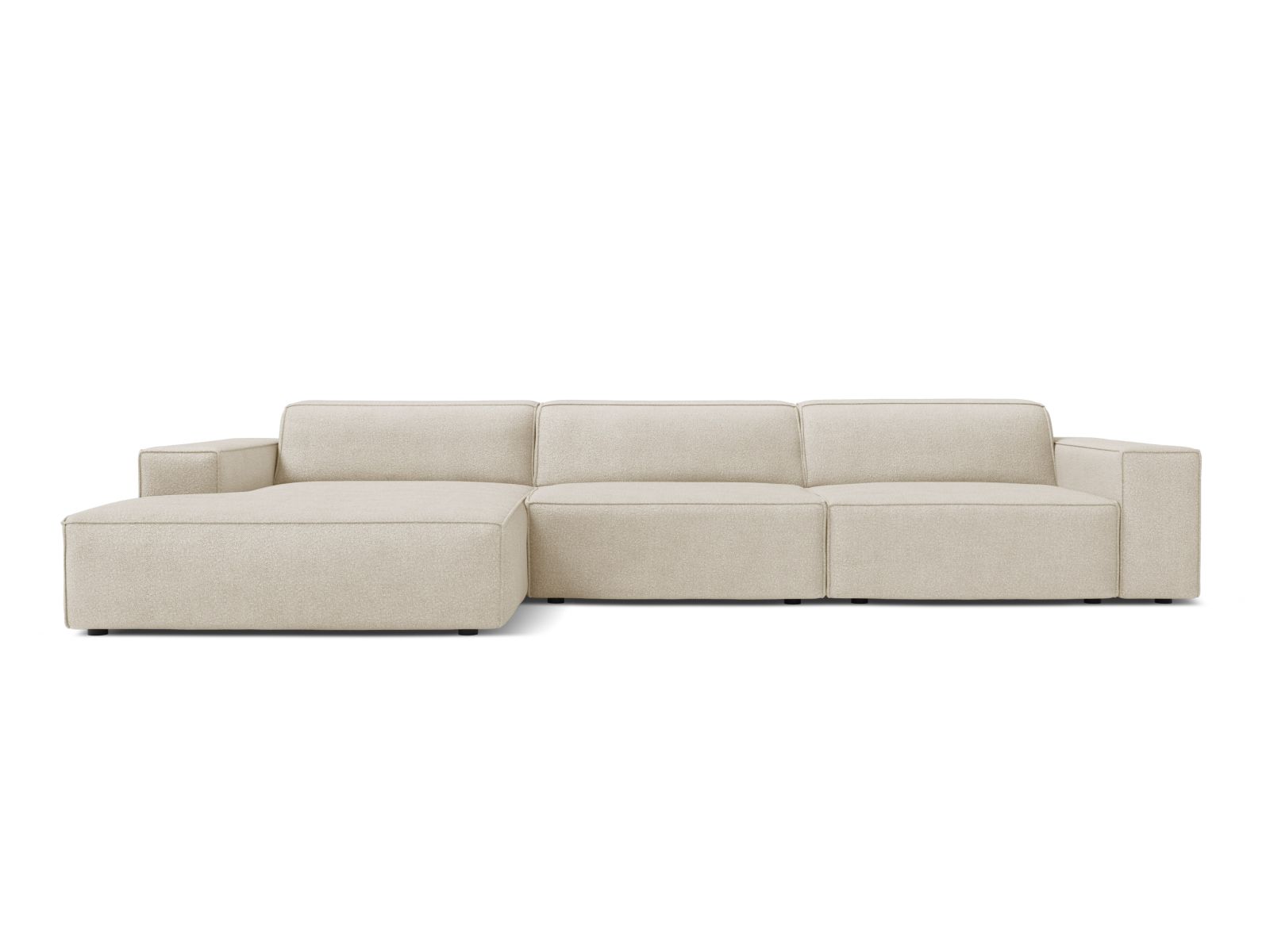 Boucle Modular Left Corner Sofa, "Jodie", 4 Seats, 284x162x77