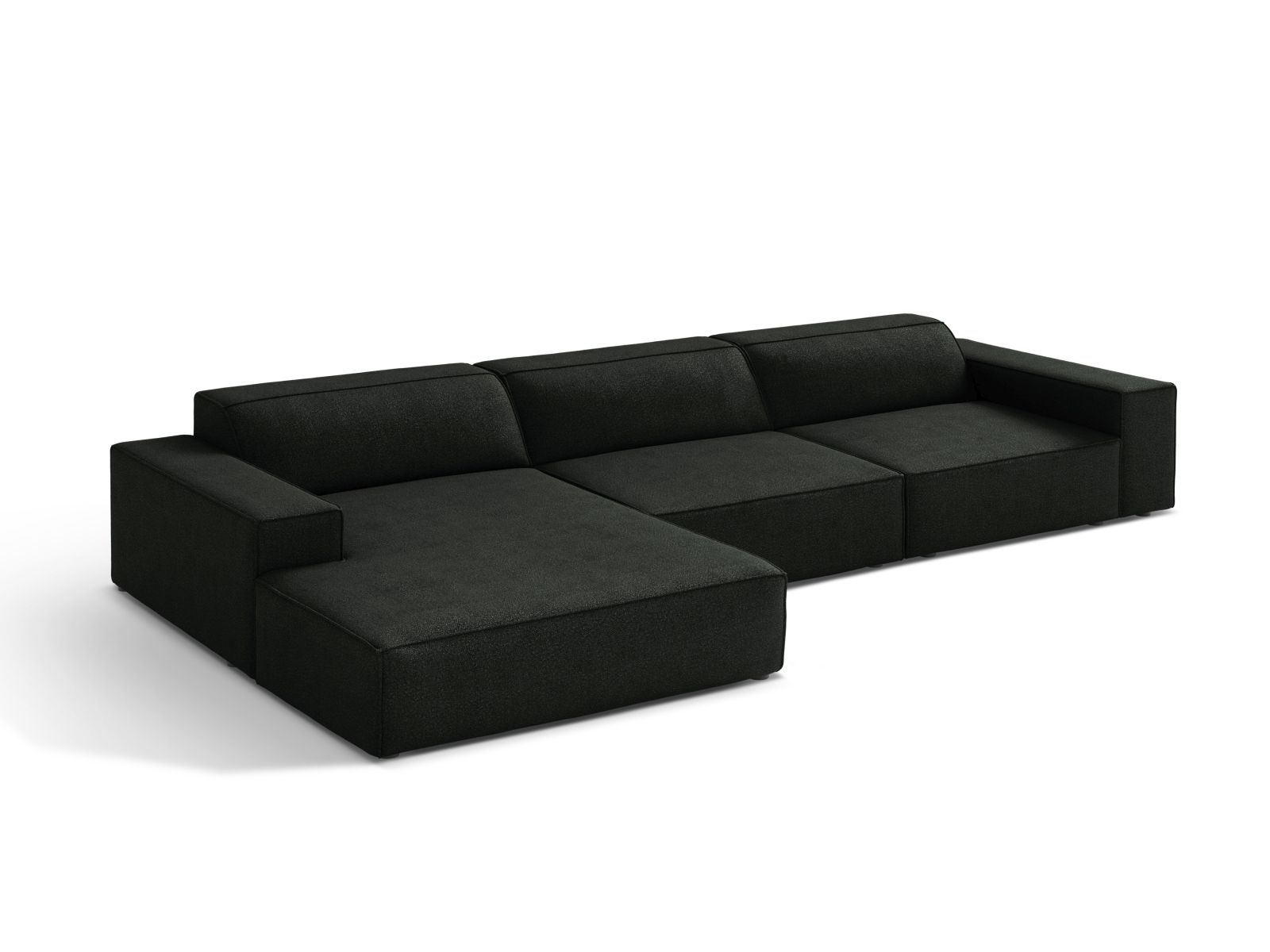 Boucle Modular Left Corner Sofa, "Jodie", 4 Seats, 284x162x77