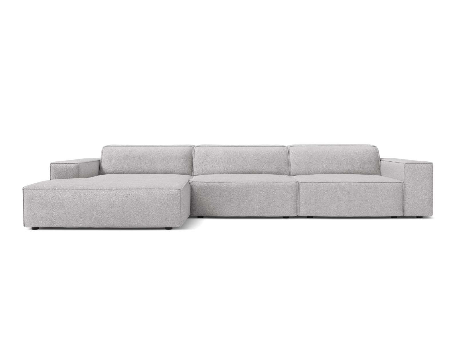 Boucle Modular Left Corner Sofa, "Jodie", 4 Seats, 284x162x77