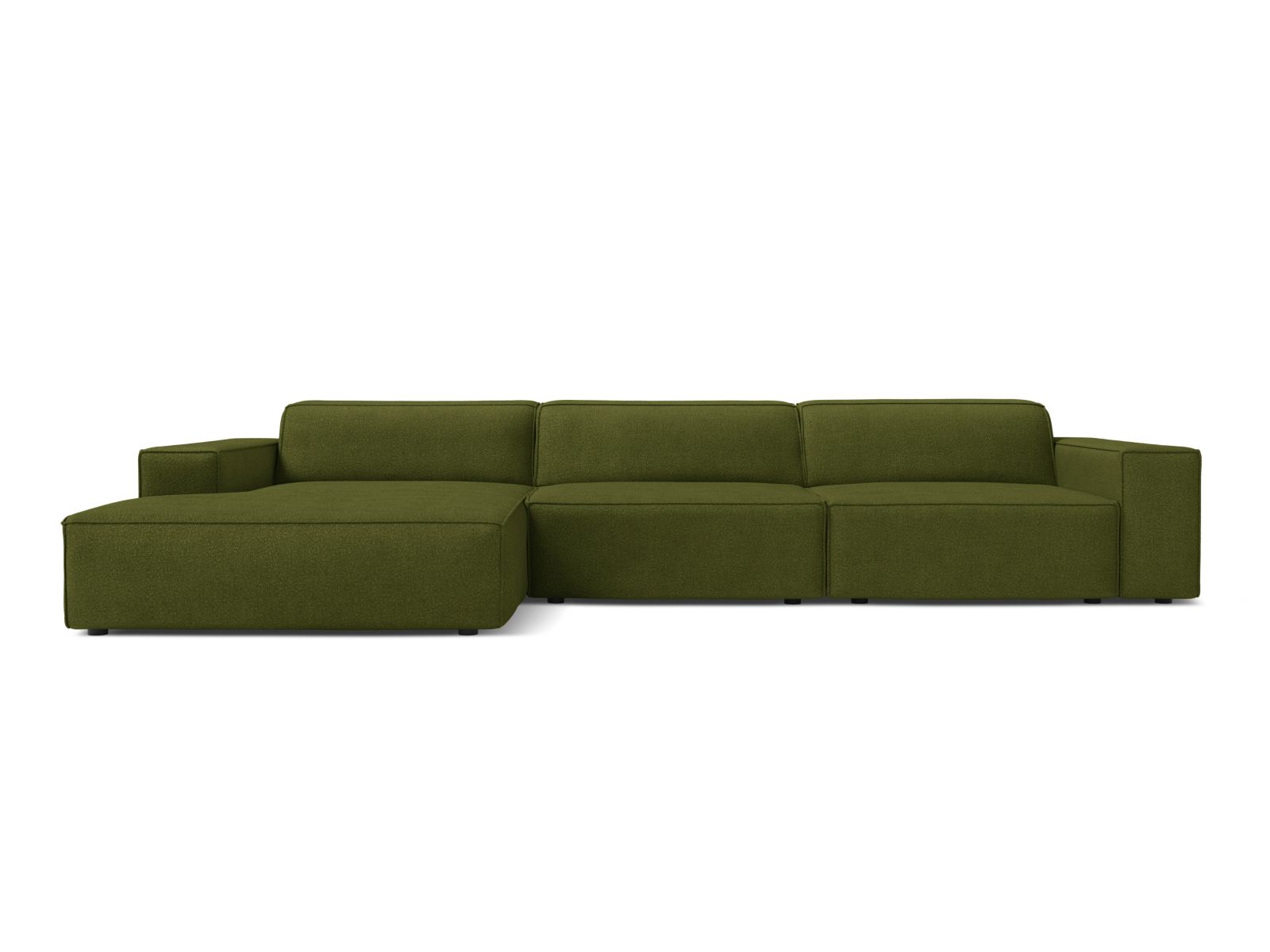 Boucle Modular Left Corner Sofa, "Jodie", 4 Seats, 284x162x77