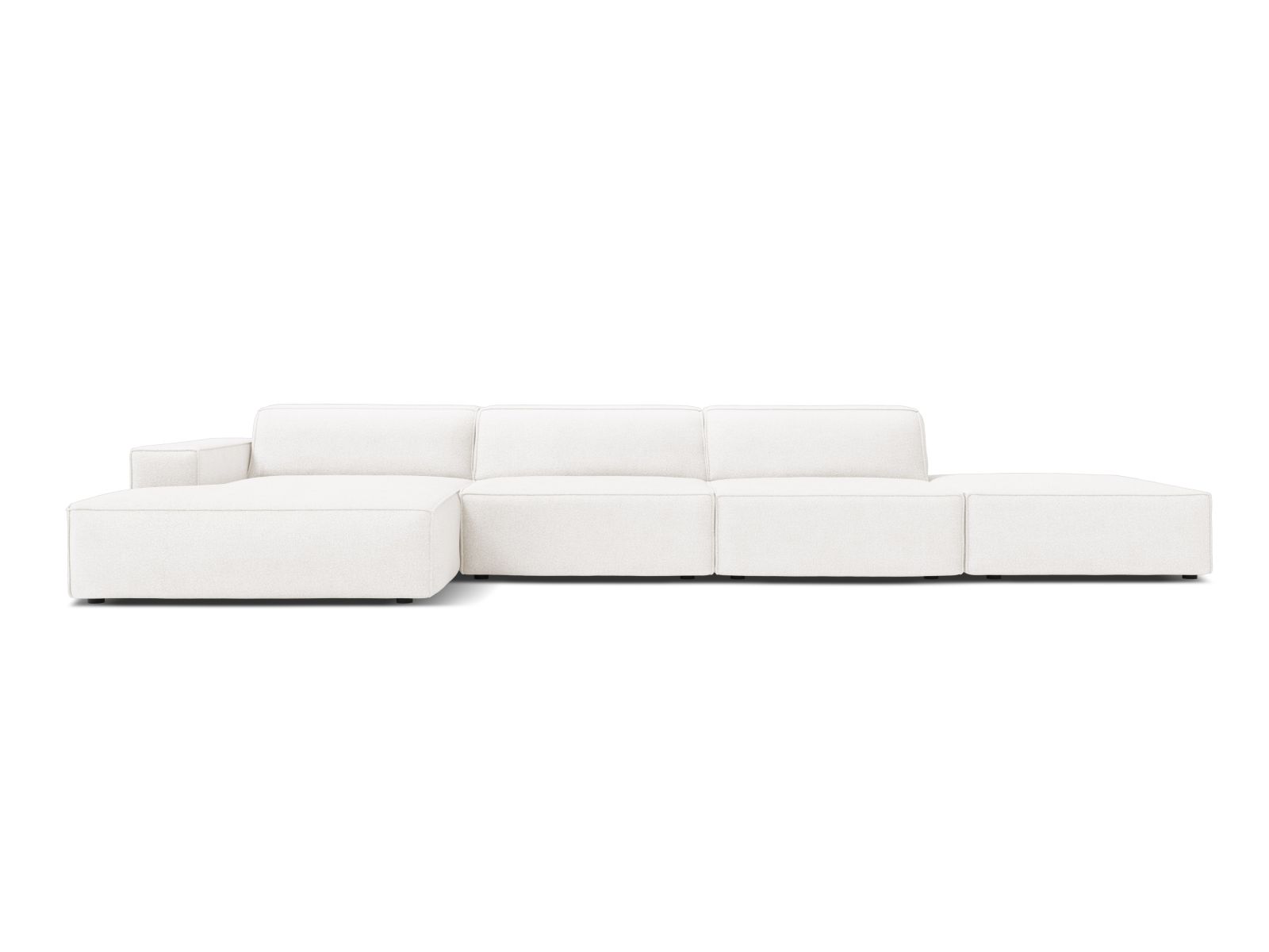 Boucle Modular Left Corner Sofa, "Jodie", 5 Seats, 341x162x77
