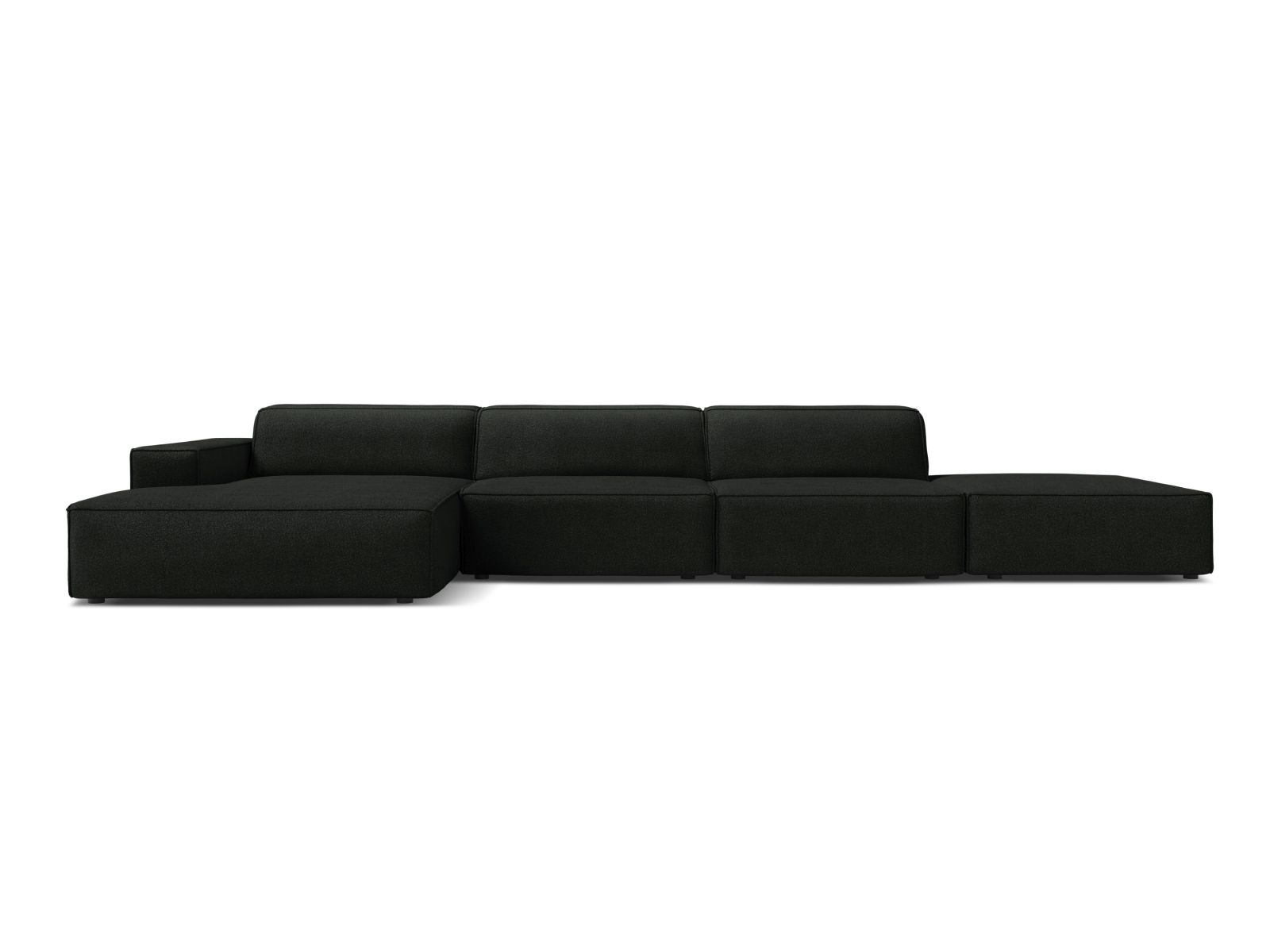 Boucle Modular Left Corner Sofa, "Jodie", 5 Seats, 341x162x77