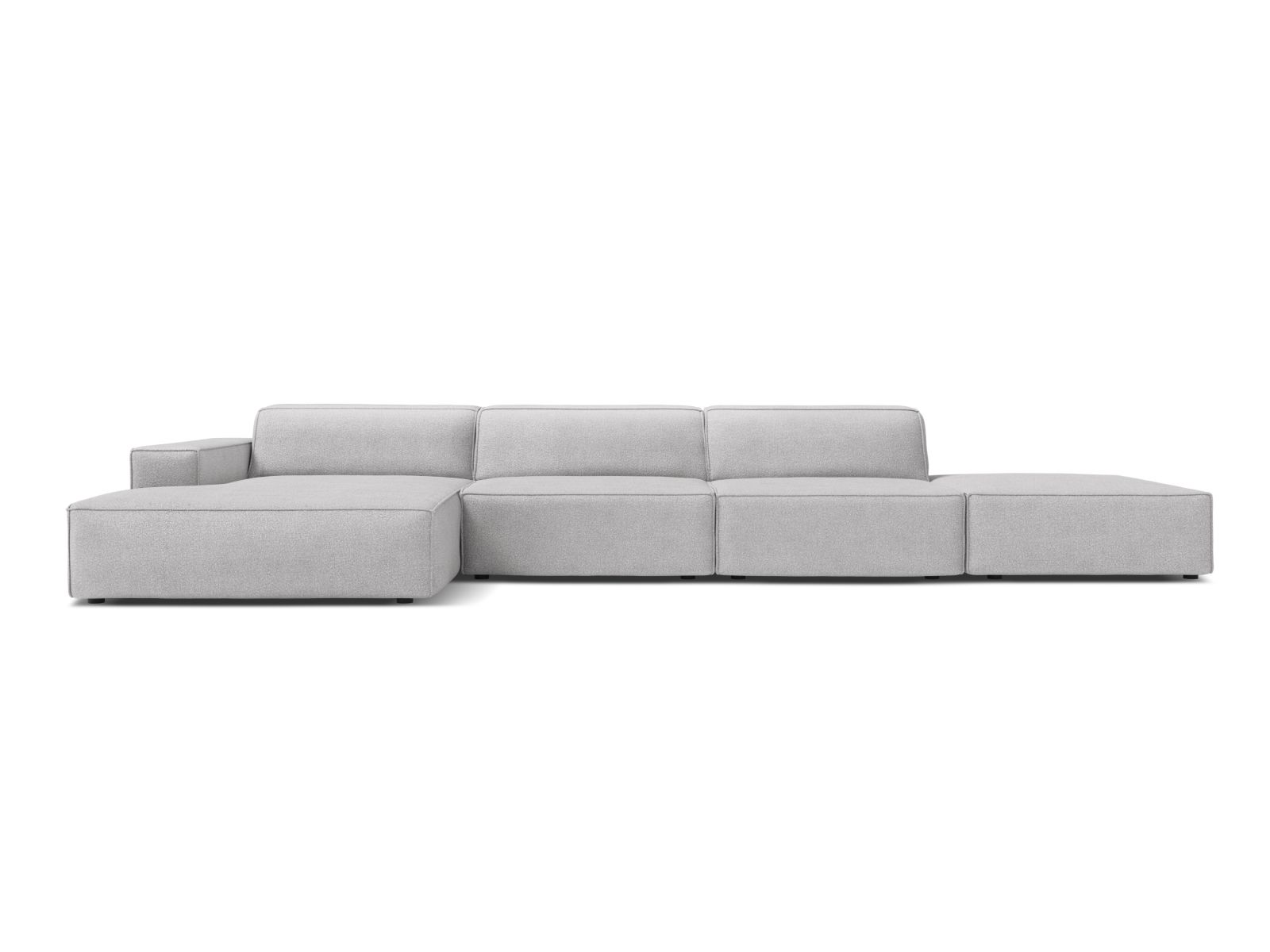 Boucle Modular Left Corner Sofa, "Jodie", 5 Seats, 341x162x77