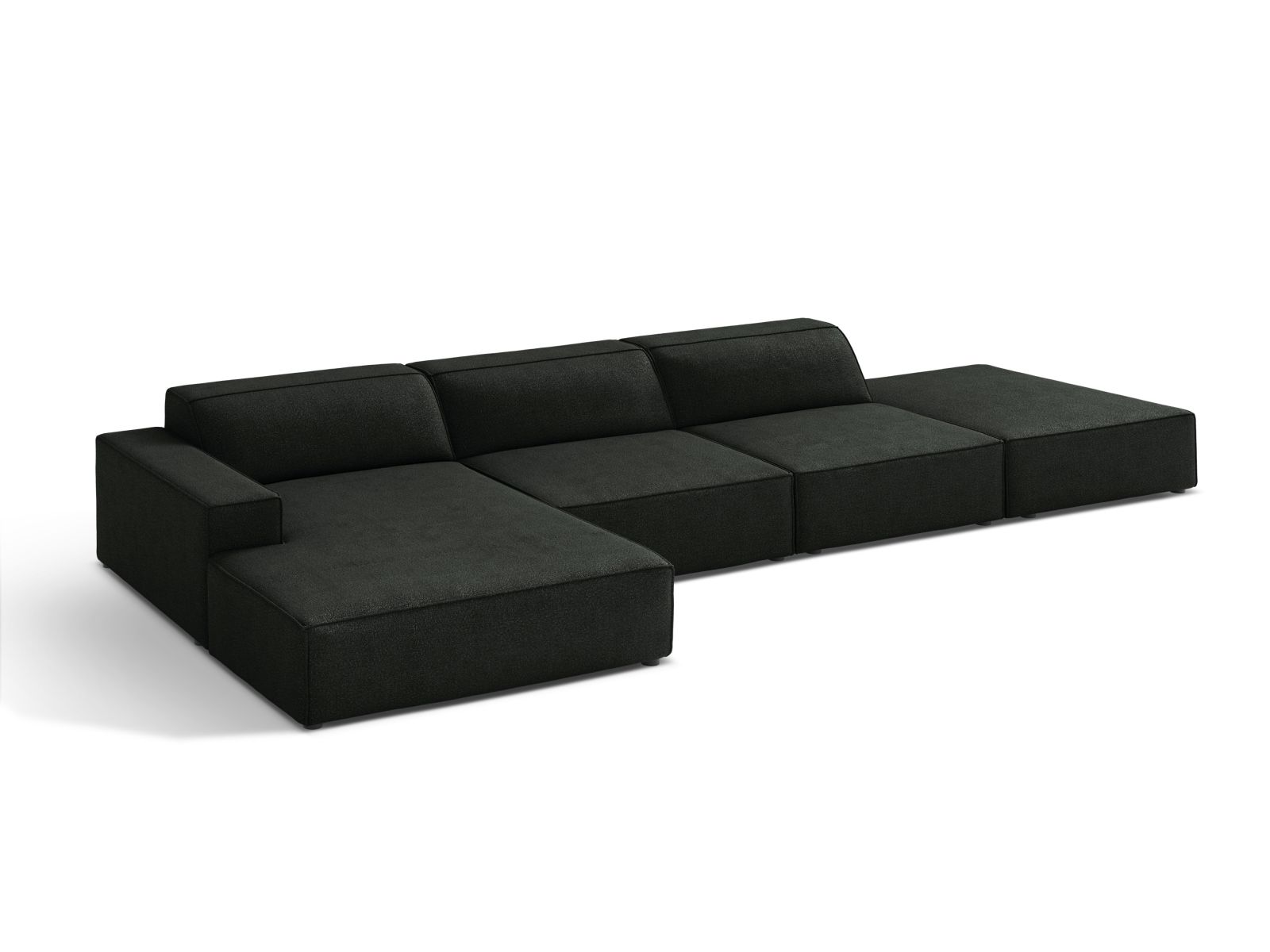 Boucle Modular Left Corner Sofa, "Jodie", 5 Seats, 341x162x77