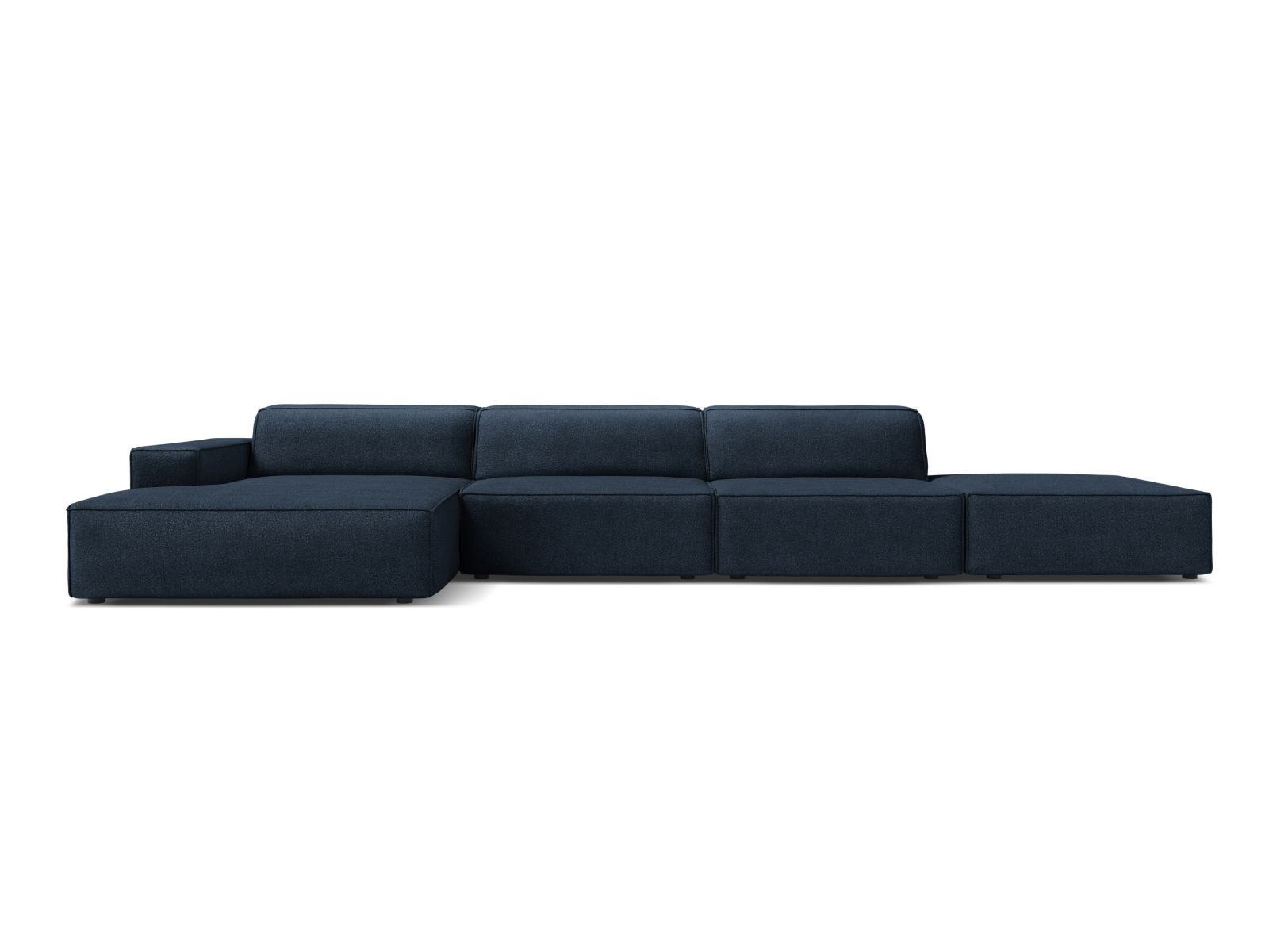 Boucle Modular Left Corner Sofa, "Jodie", 5 Seats, 341x162x77