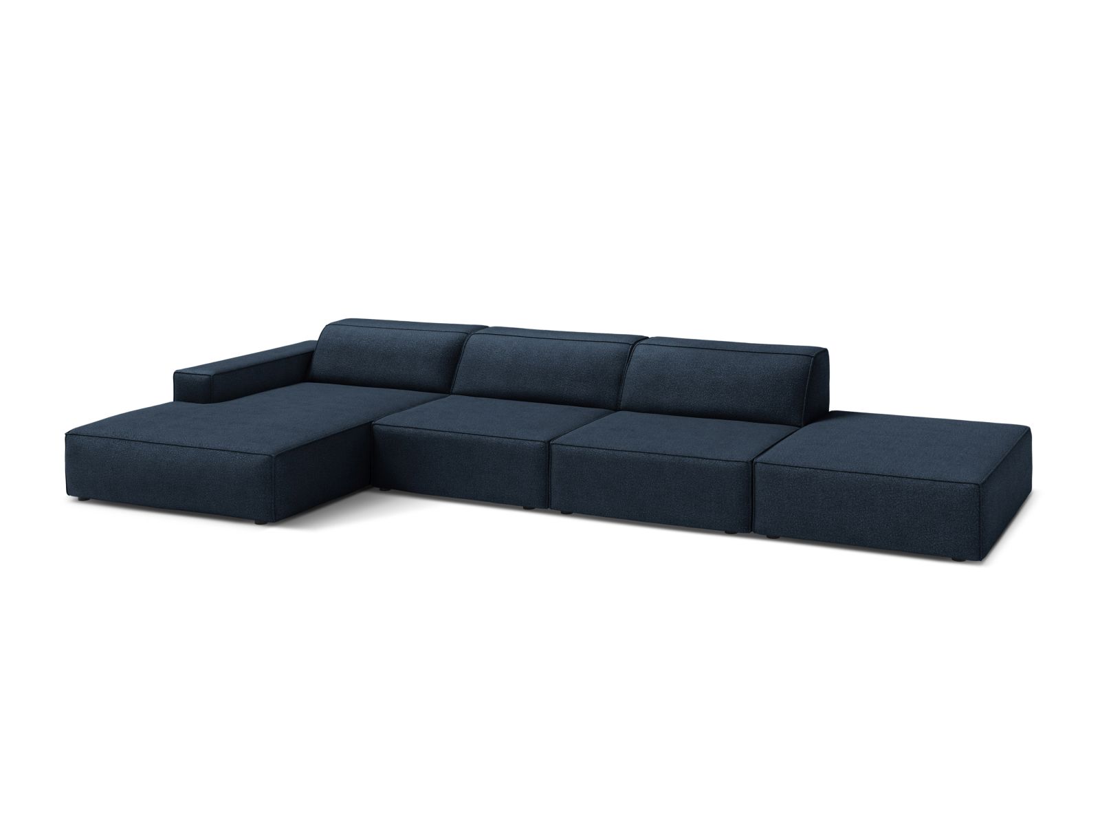 Boucle Modular Left Corner Sofa, "Jodie", 5 Seats, 341x162x77