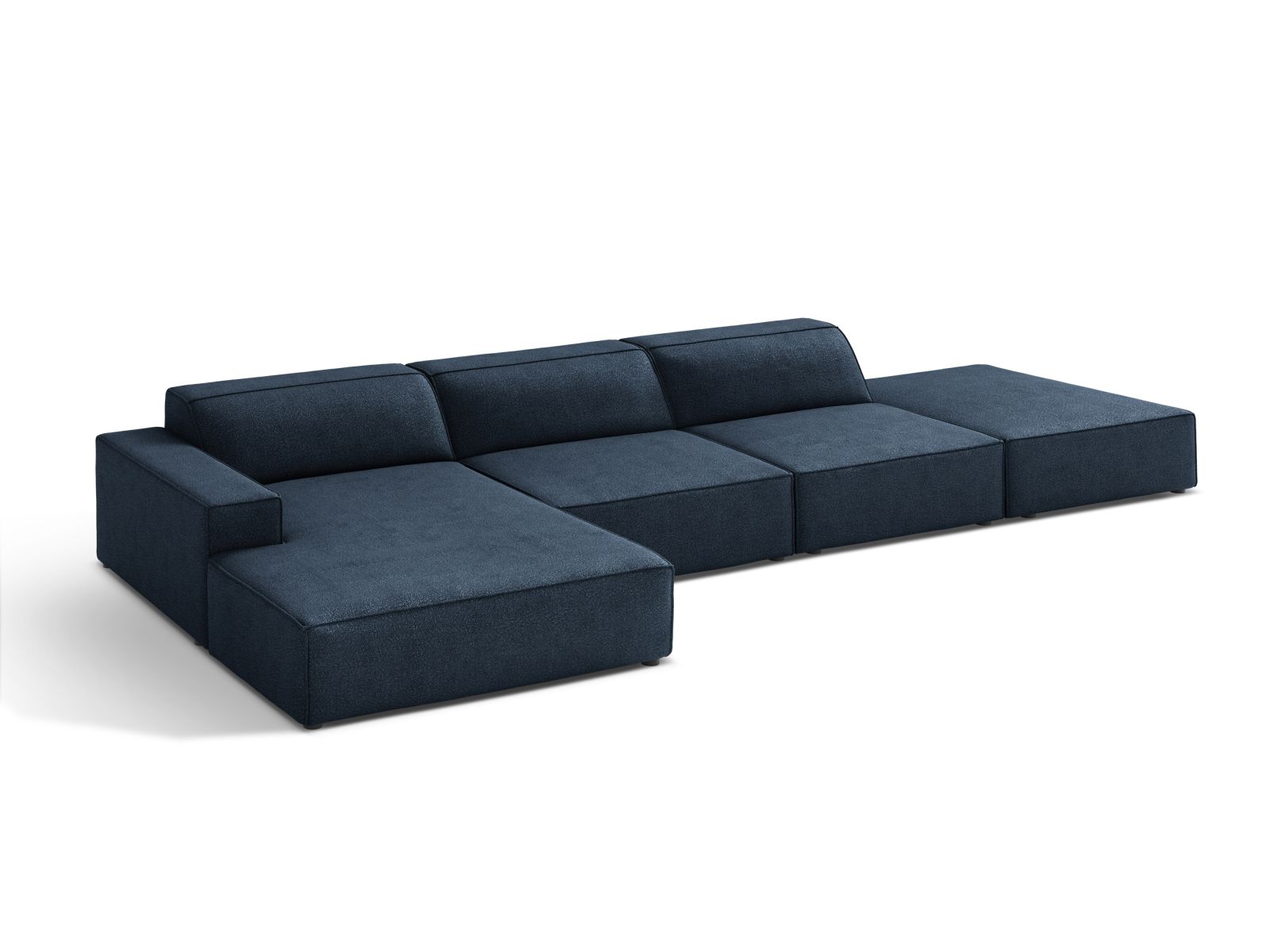 Boucle Modular Left Corner Sofa, "Jodie", 5 Seats, 341x162x77