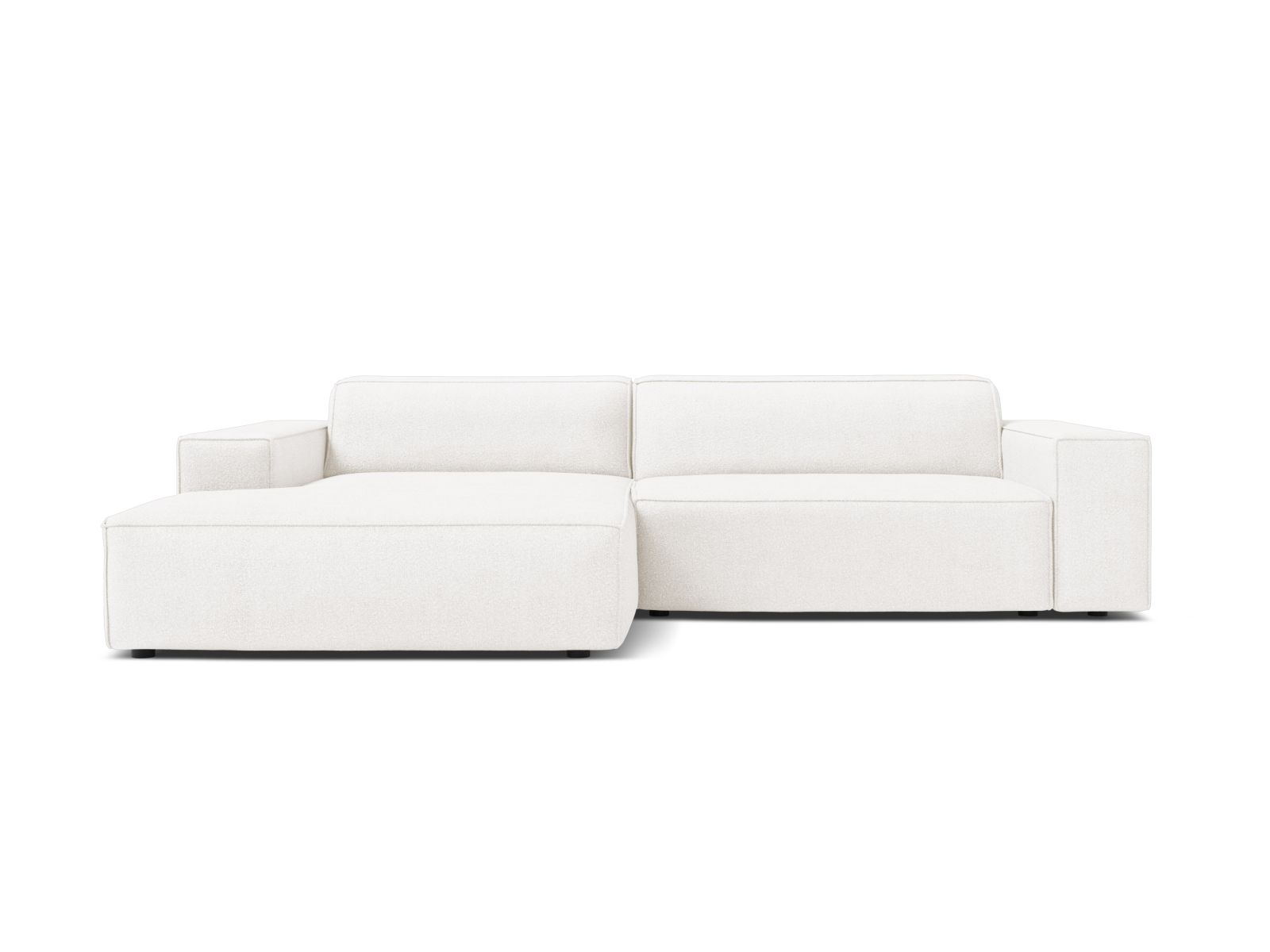 Boucle Modular Left Corner Sofa, "Jodie", 3 Seats, 224x162x77