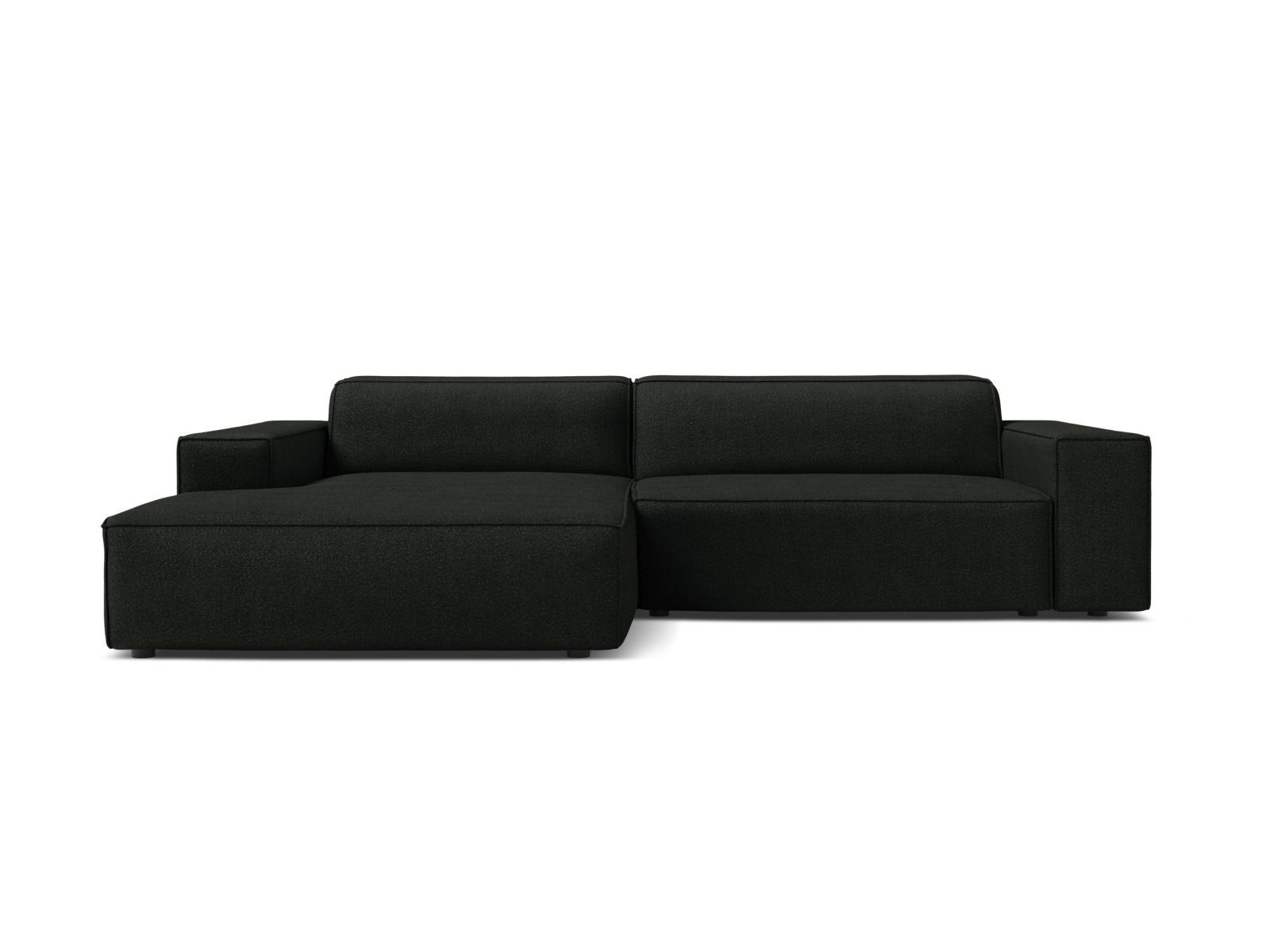 Boucle Modular Left Corner Sofa, "Jodie", 3 Seats, 224x162x77